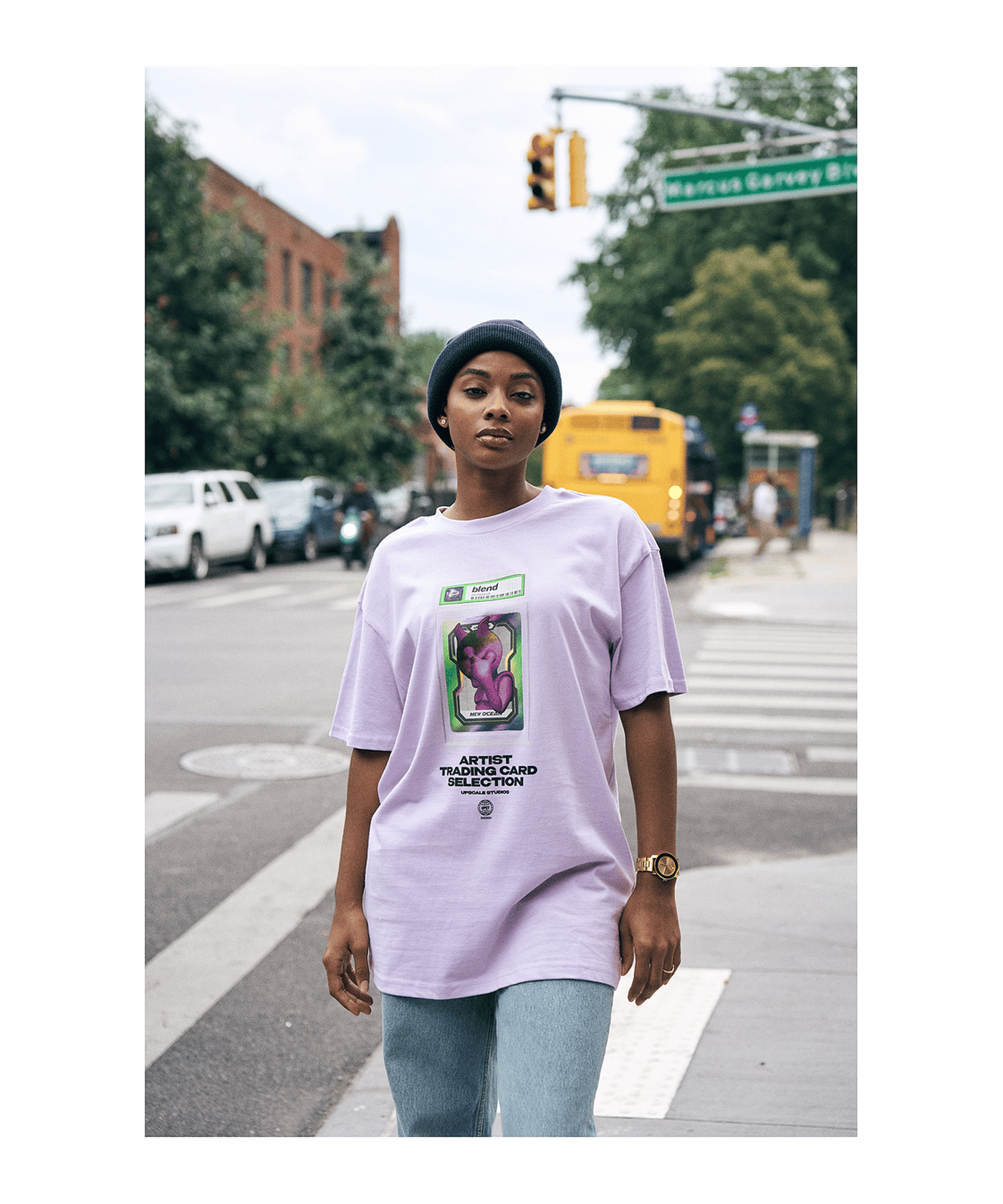 Mister Tee Blend Oversized T-Shirt Lila - lila