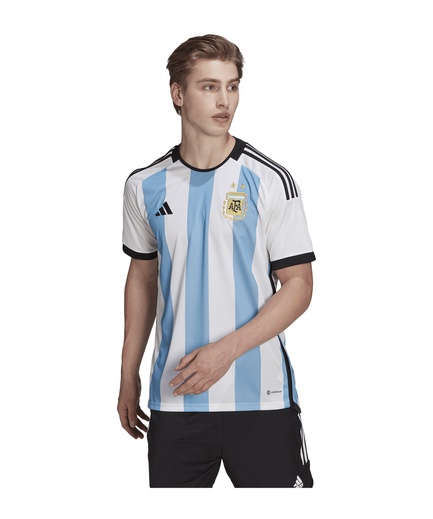 adidas Argentinien Trikot Home WM 2022 Weiss Blau - weiss