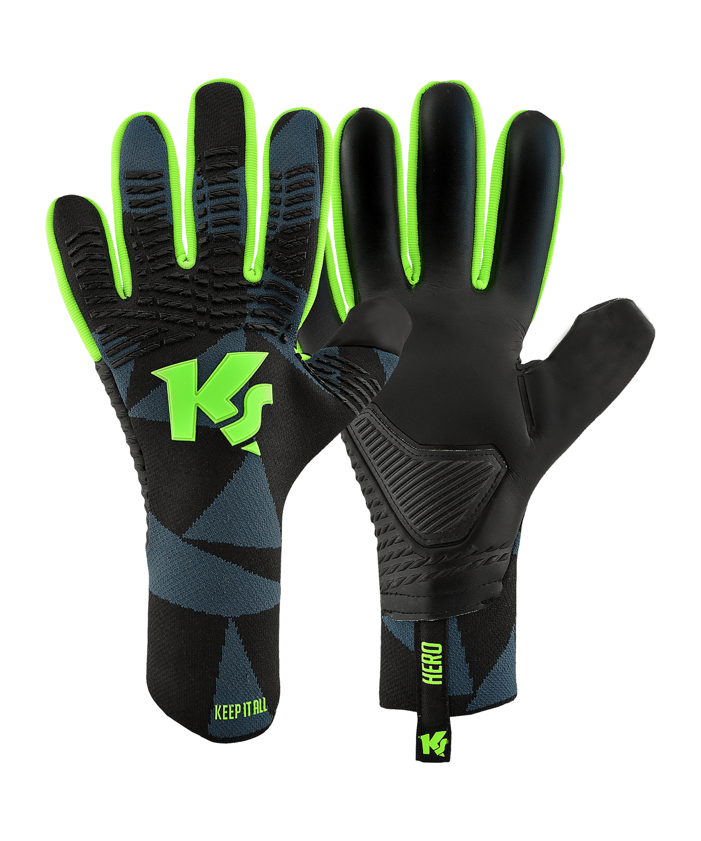 KEEPERsport Varan8 Hero NC Raw Impact TW-Handschuhe Blau Weiss F423 - blau
