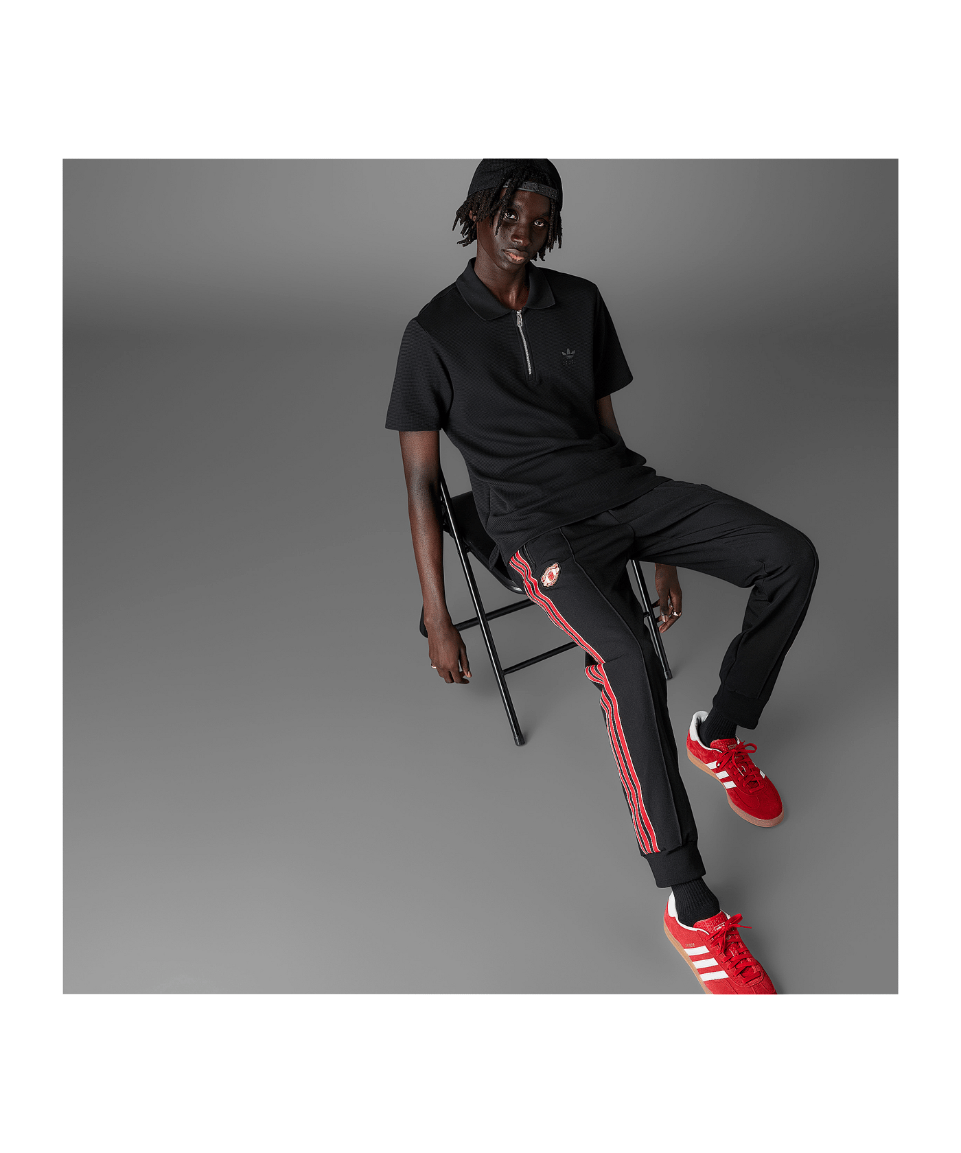 adidas Manchester United Icon Trainingshose Schwarz - schwarz