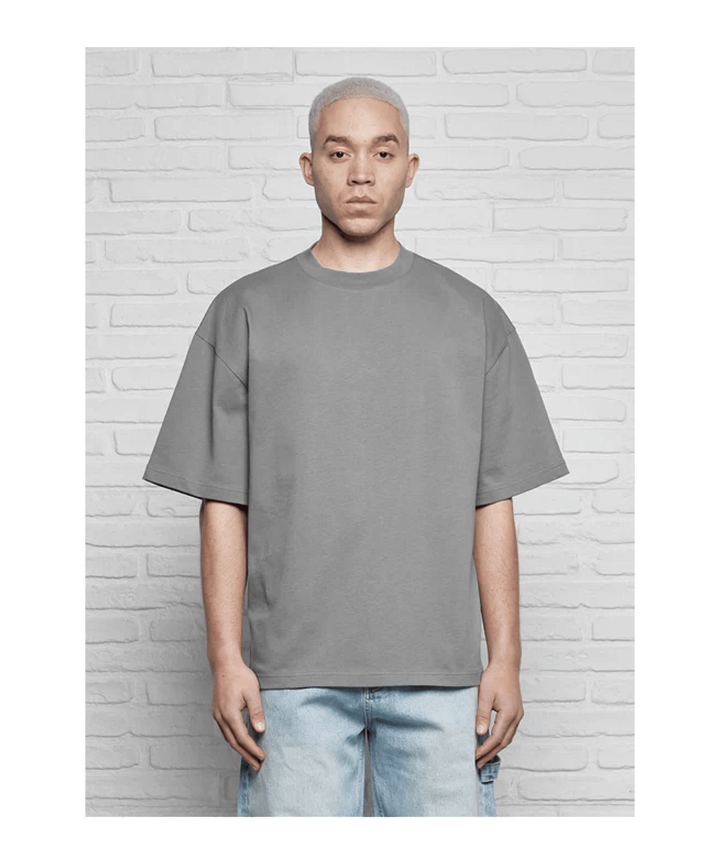 Burocs Basic Oversized T-Shirt Grau - grau