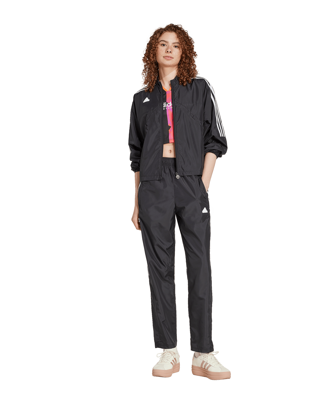adidas Tiro Woven Jogginghose Damen Schwarz - schwarz