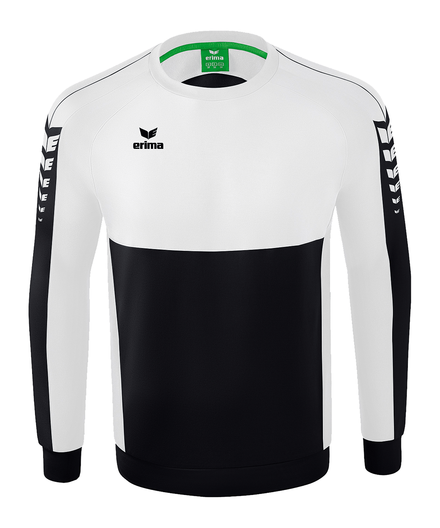 Erima Six Wings Sweatshirt Kids Schwarz Weiss - schwarz