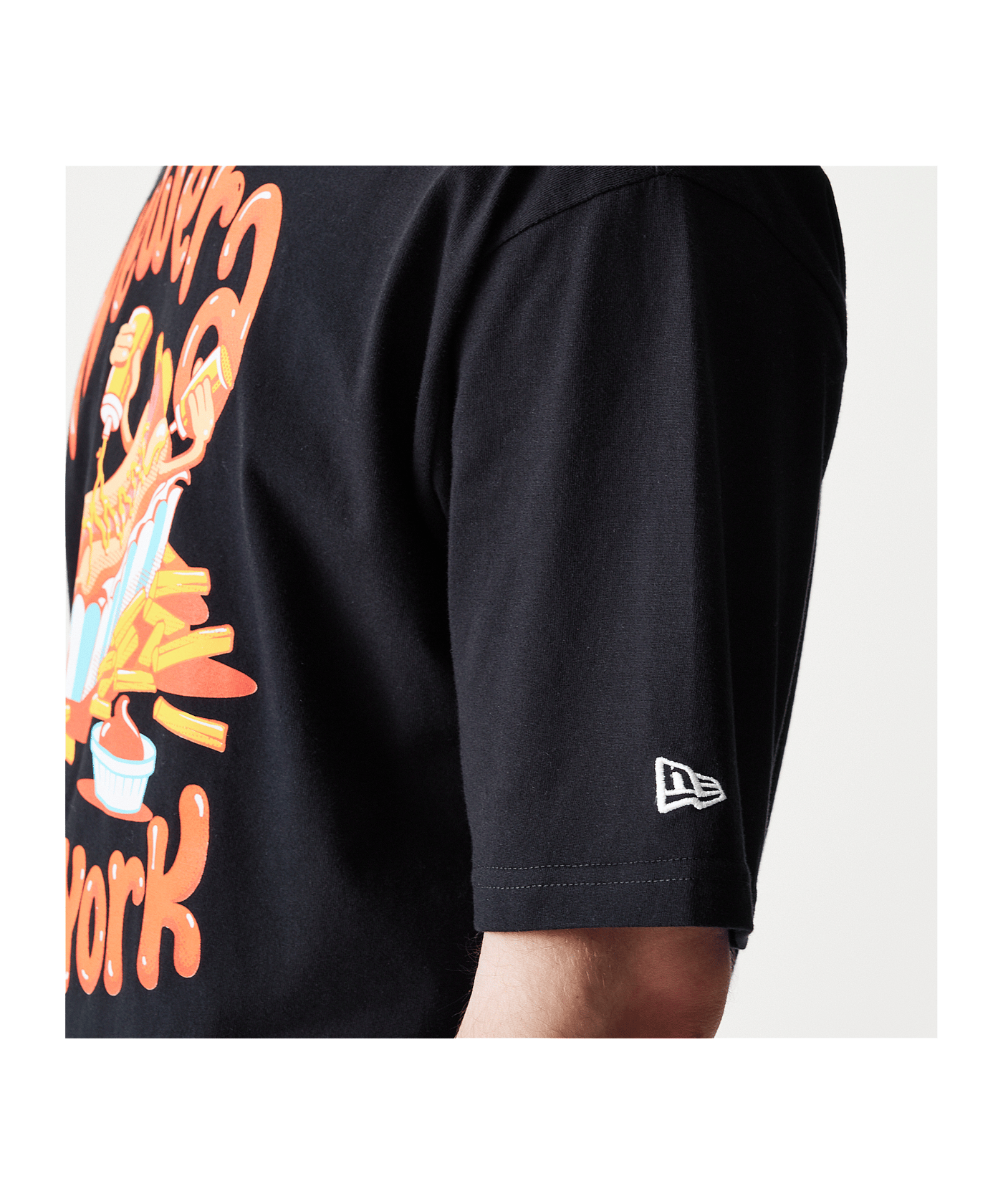 New Era Food Grphc Os T-Shirt Schwarz - schwarz