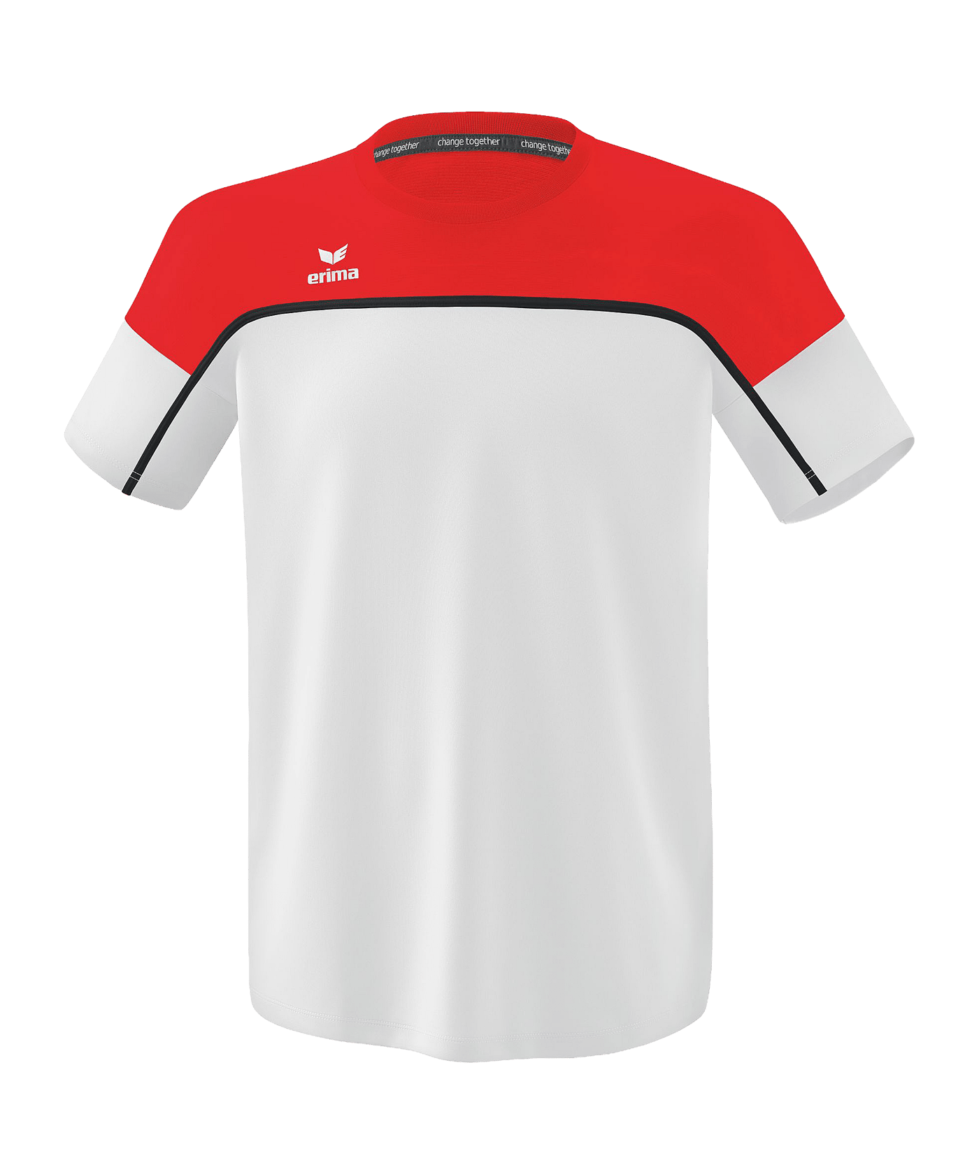Erima Change by T-Shirt Weiss Rot - weiss