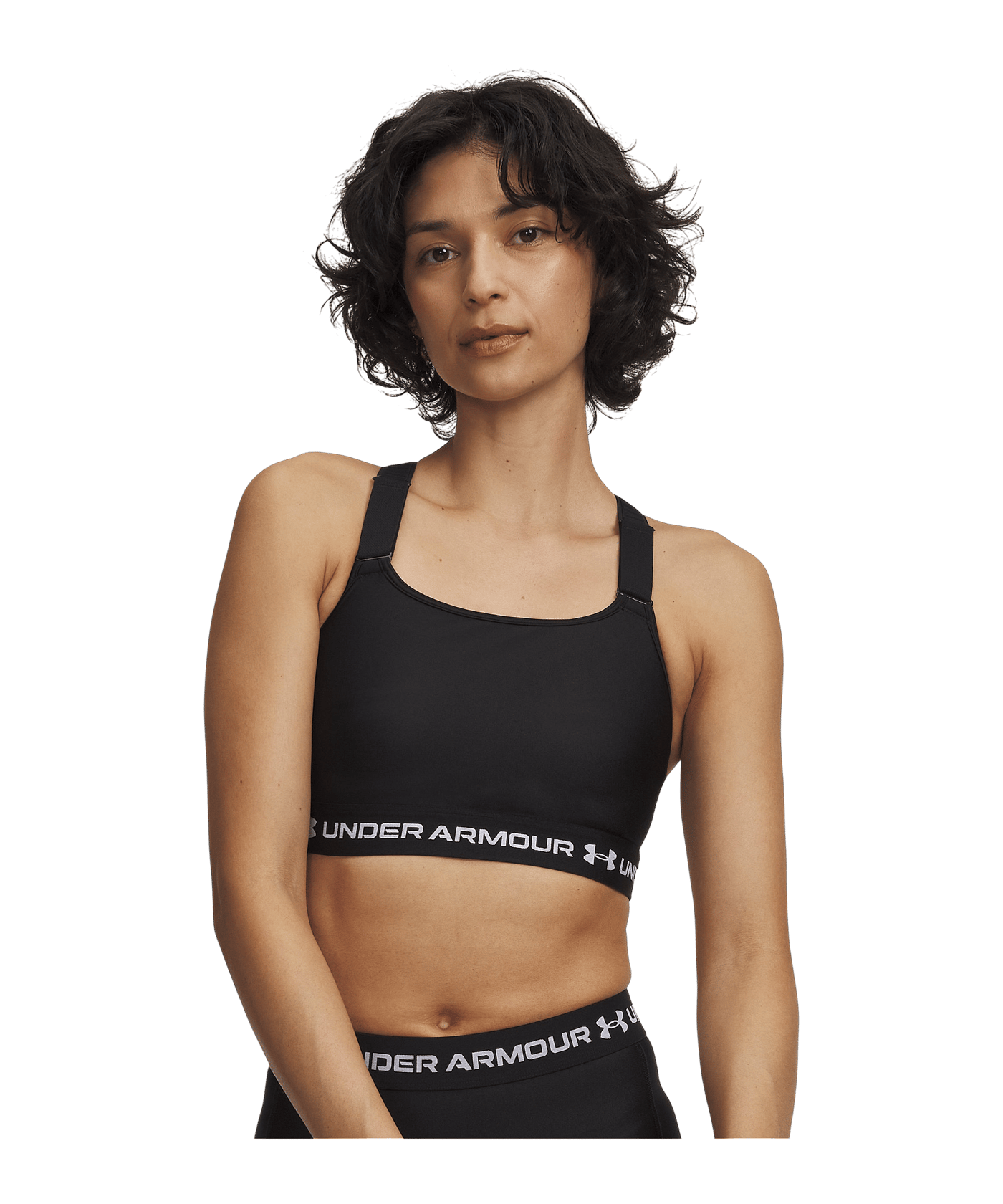 Under Armour HeatGear High Sport-BH Damen Schwarz F008 - schwarz