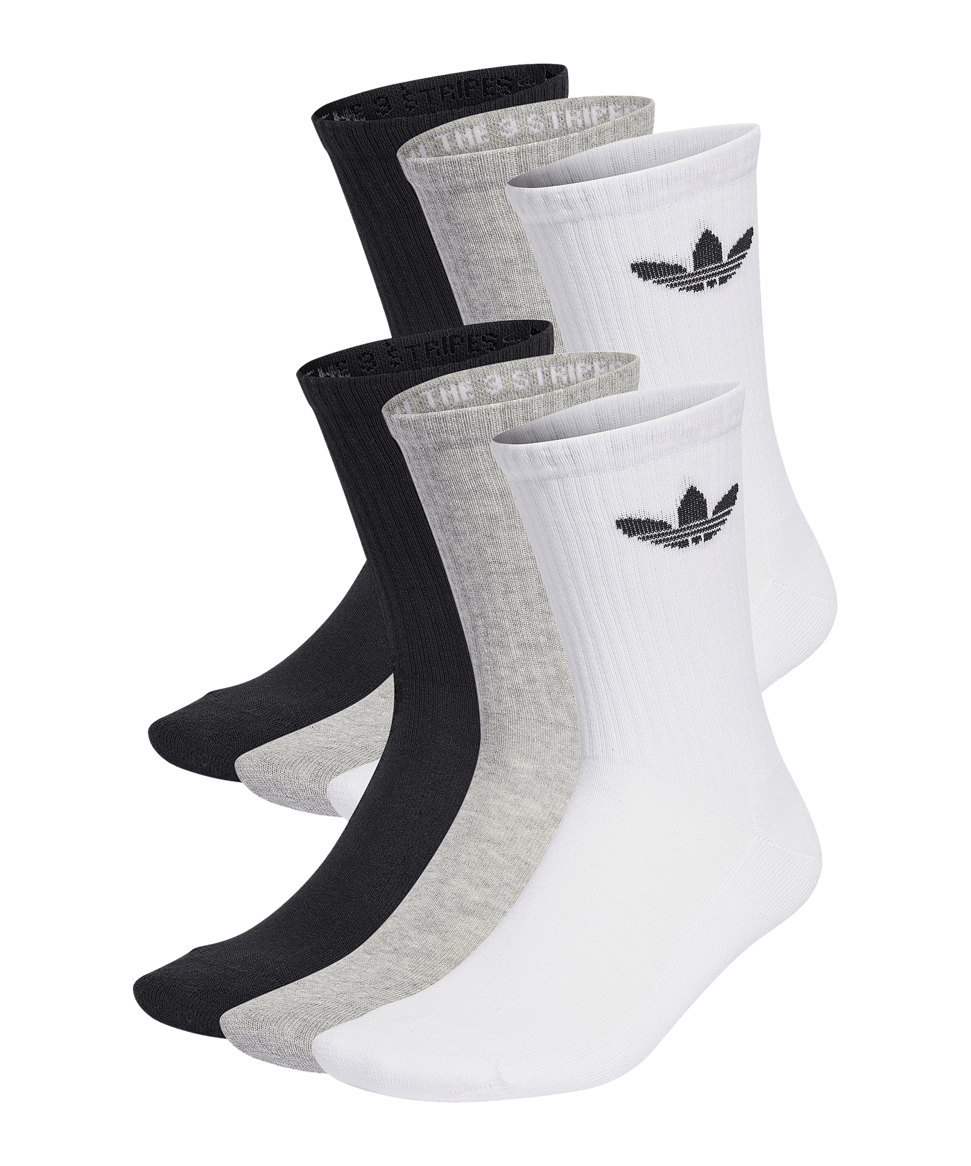adidas Originals Trefoil Cushion 6er Pack Socken - schwarz