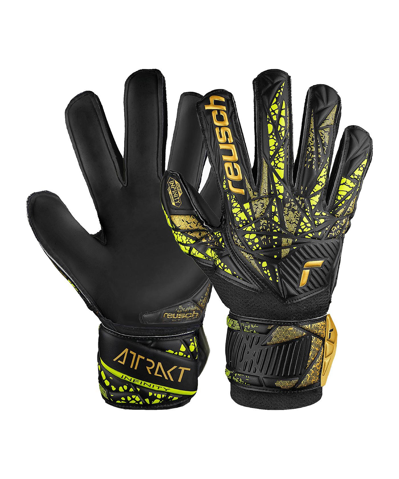 Reusch Attrakt Infinity Finger Support TW-Handschuhe Kids F7739 - schwarz