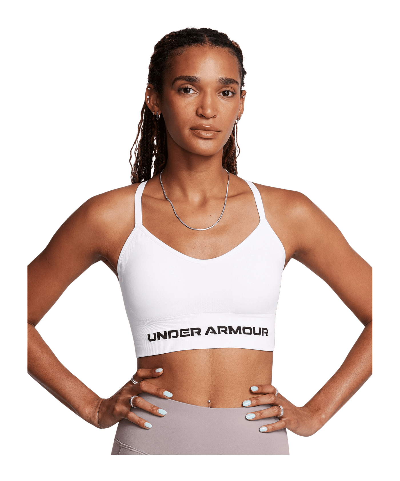 Under Armour Vanish Seamless Low Sport-BH Damen Weiß F100 - weiss