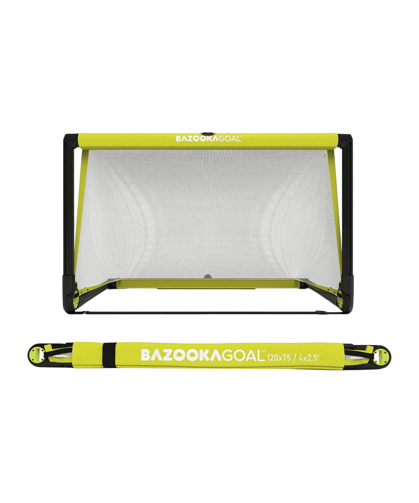Bazookagoal Teleskoptor | 120x75 cm Gelb Weiss - gelb