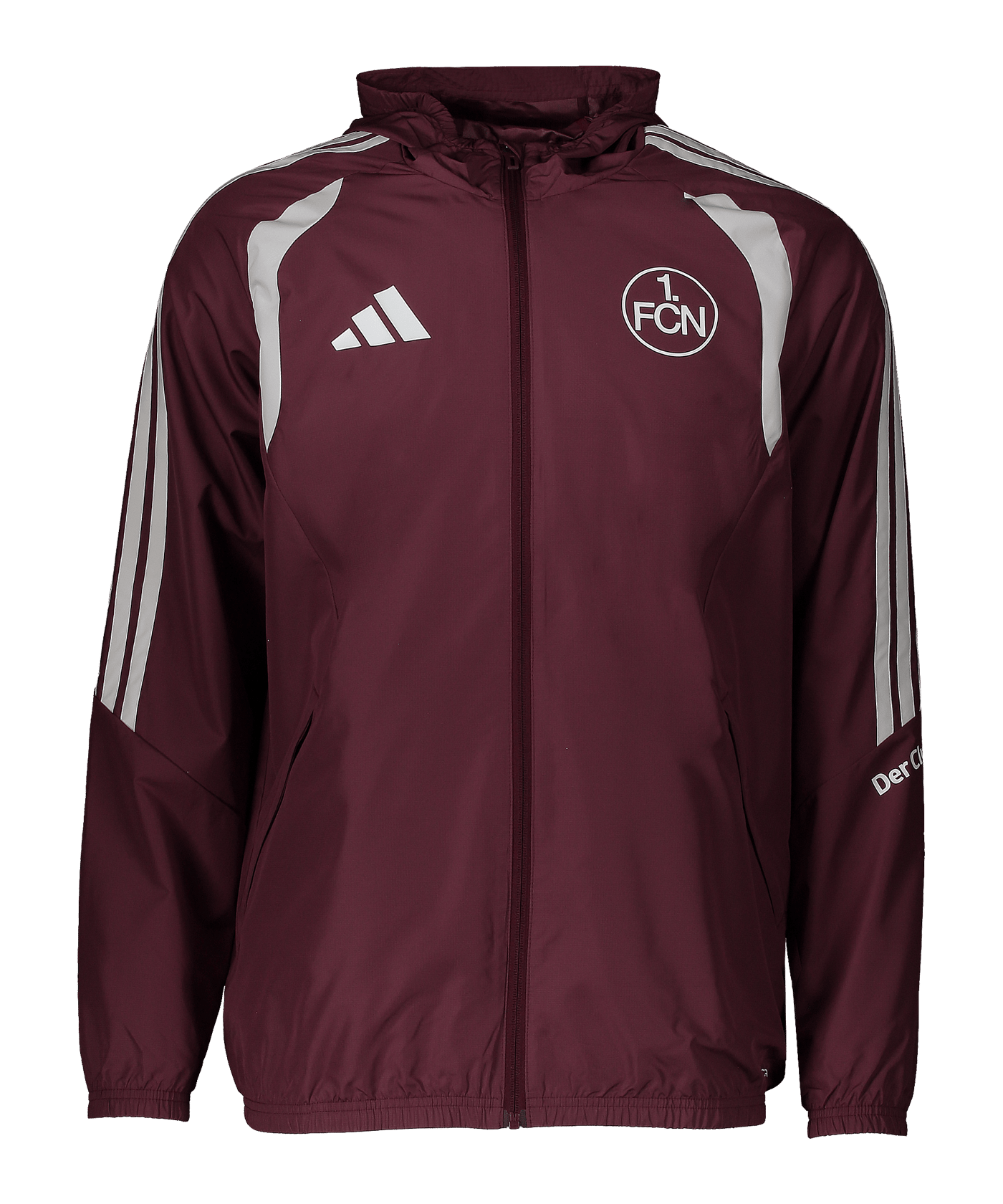 adidas 1. FC Nürnberg Allwetter Jacke Rot - rot
