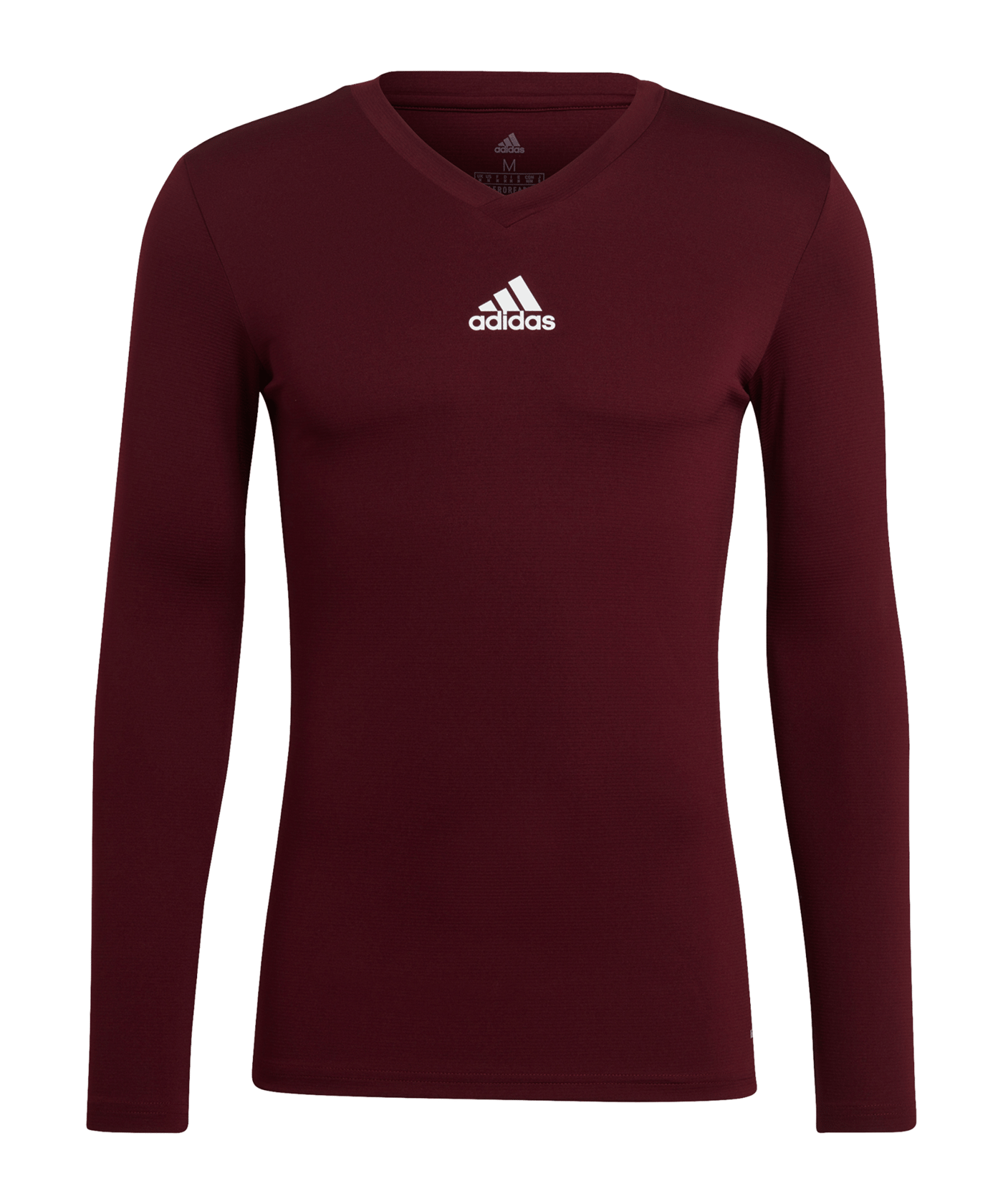 adidas Team Base Top langarm Dunkelrot - rot