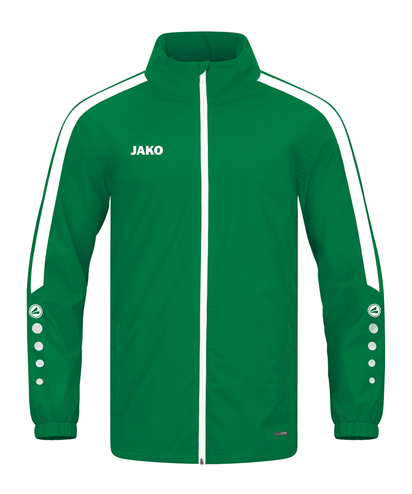 JAKO Power Allwetterjacke Kids Grün Weiss F200 - gruen