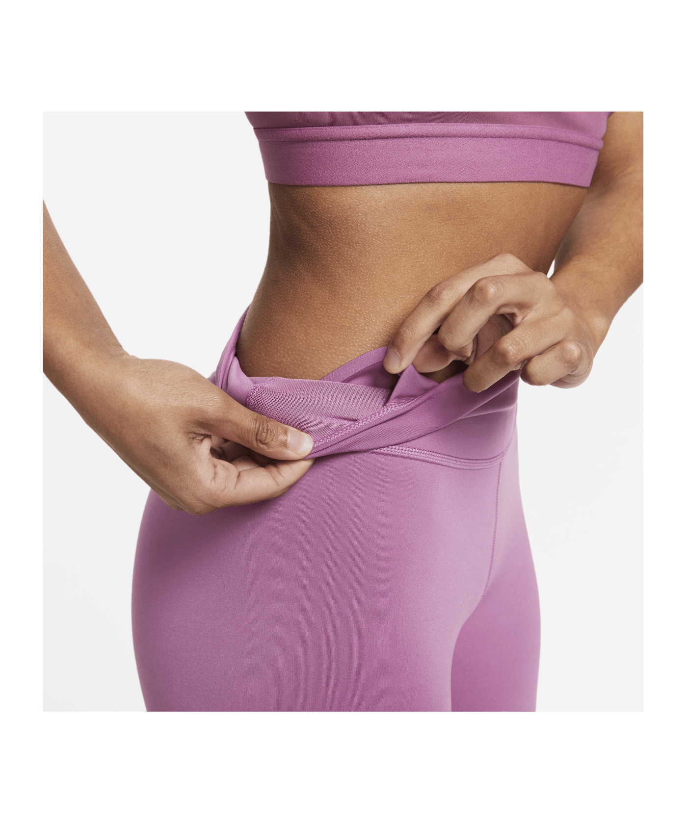 Nike Luxe Mid-Rise Leggings Running Damen Rot F507 - rot