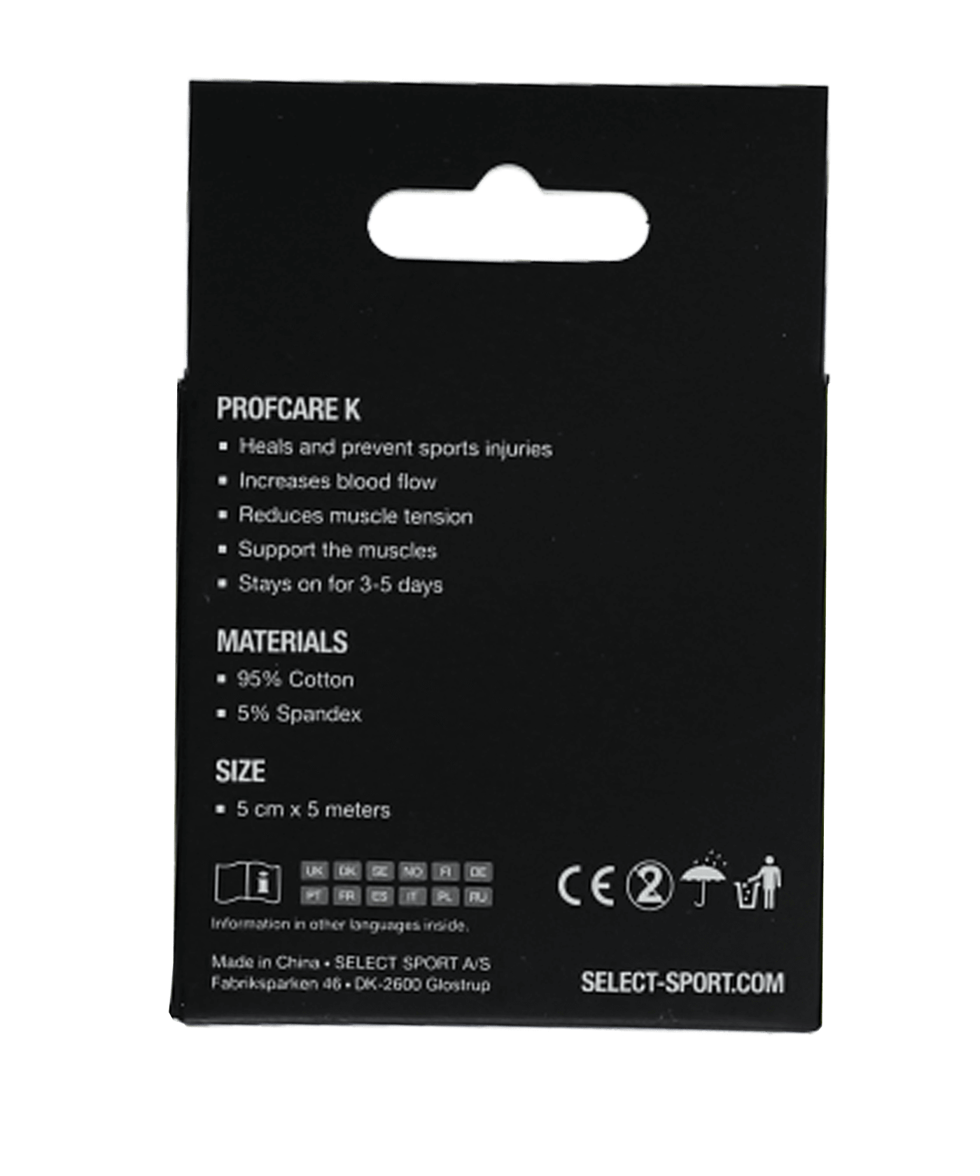 Select Profcare Tape 5,0cm x 5m Schwarz F111 - schwarz