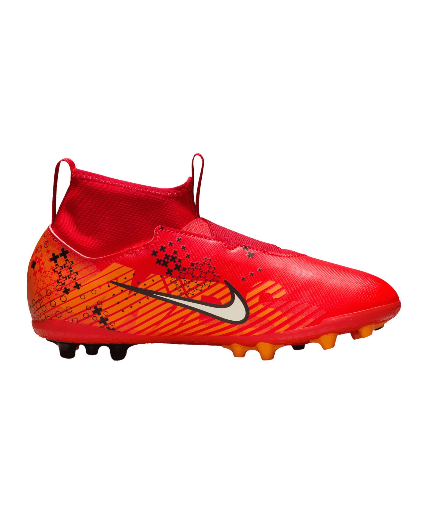 Nike Jr Air Zoom Mercurial Superfly IX Academy AG Dream Speed 7 Kids Rot Weiss Orange F600 - rot