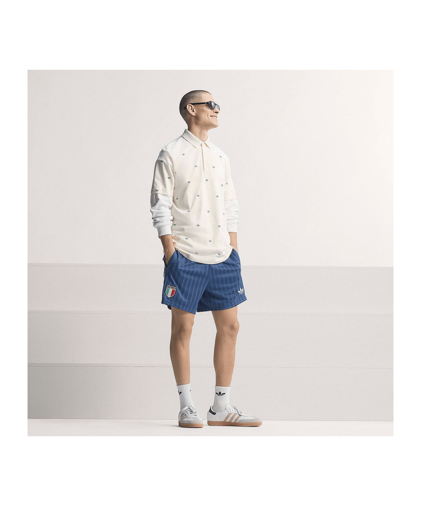 adidas FIGC Italien Originals Short Blau - blau