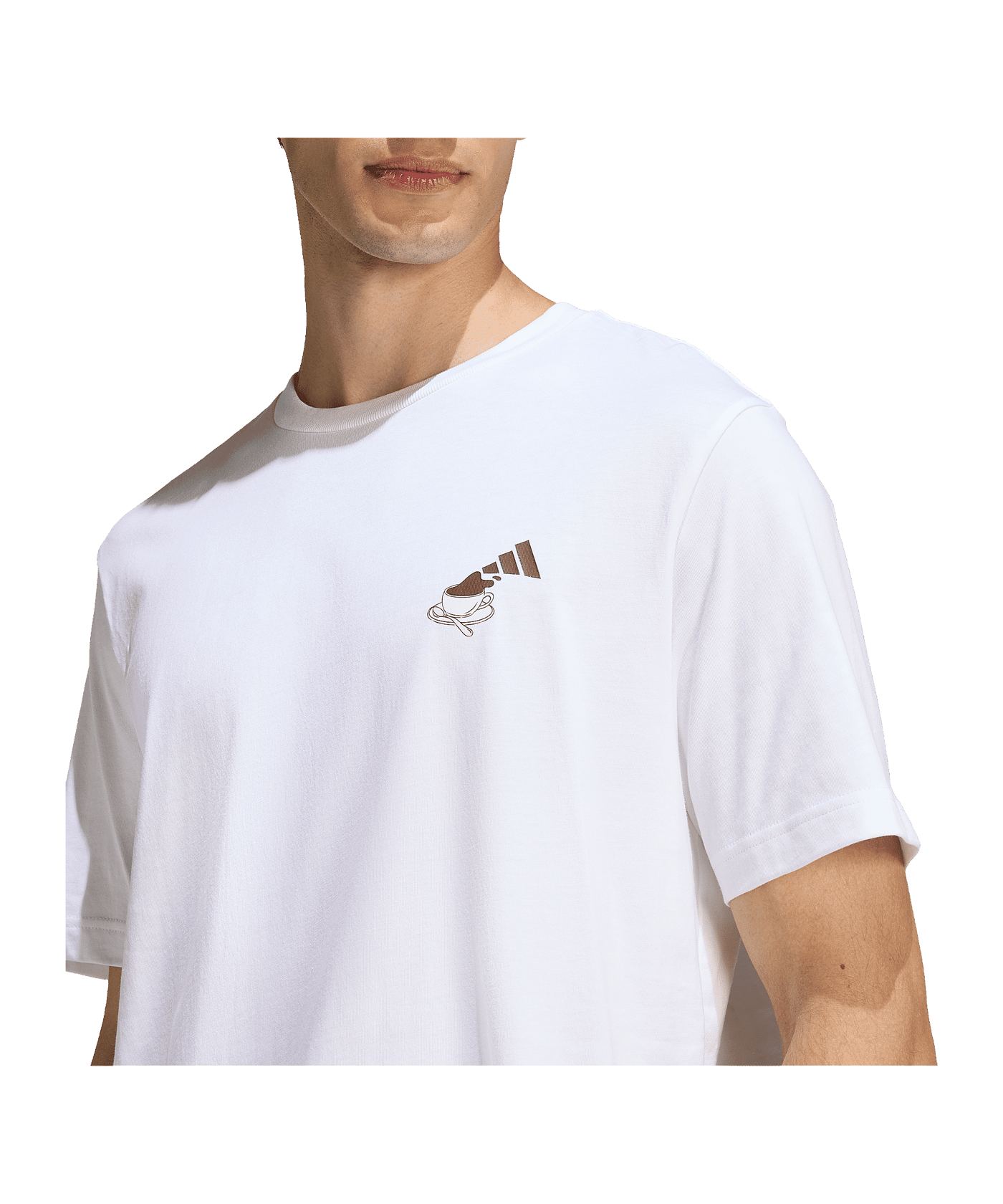 adidas Coffee Cafe Cheesecake T-Shirt Weiß White - weiss