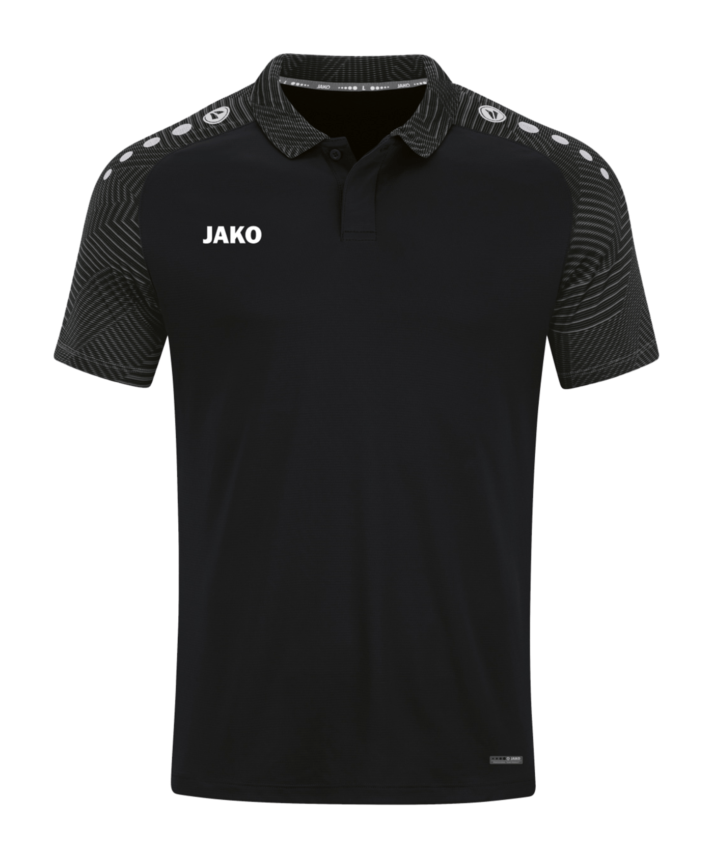 JAKO Performance Polo Schwarz Grau F804 - schwarz