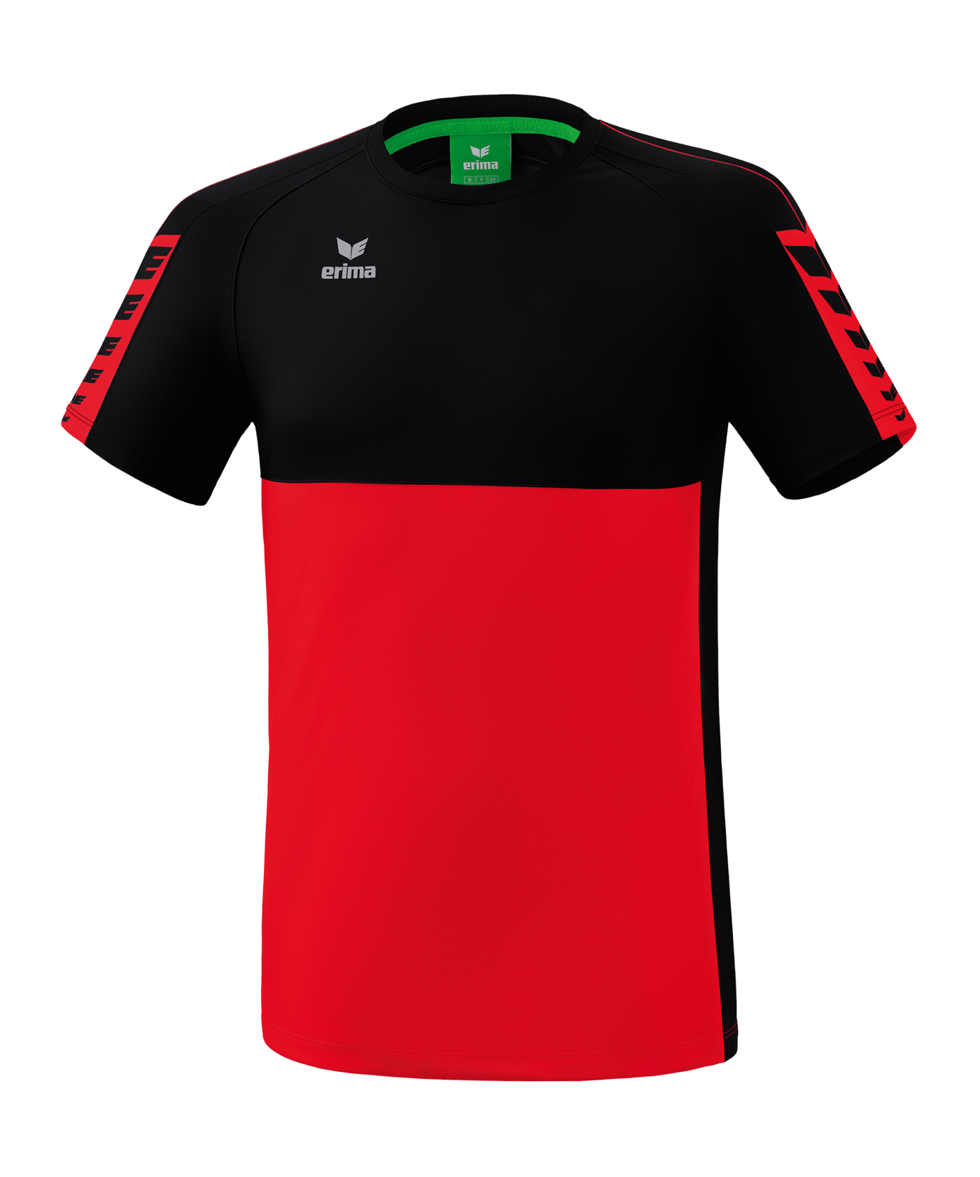 Erima Six Wings T-Shirt Rot Schwarz - rot