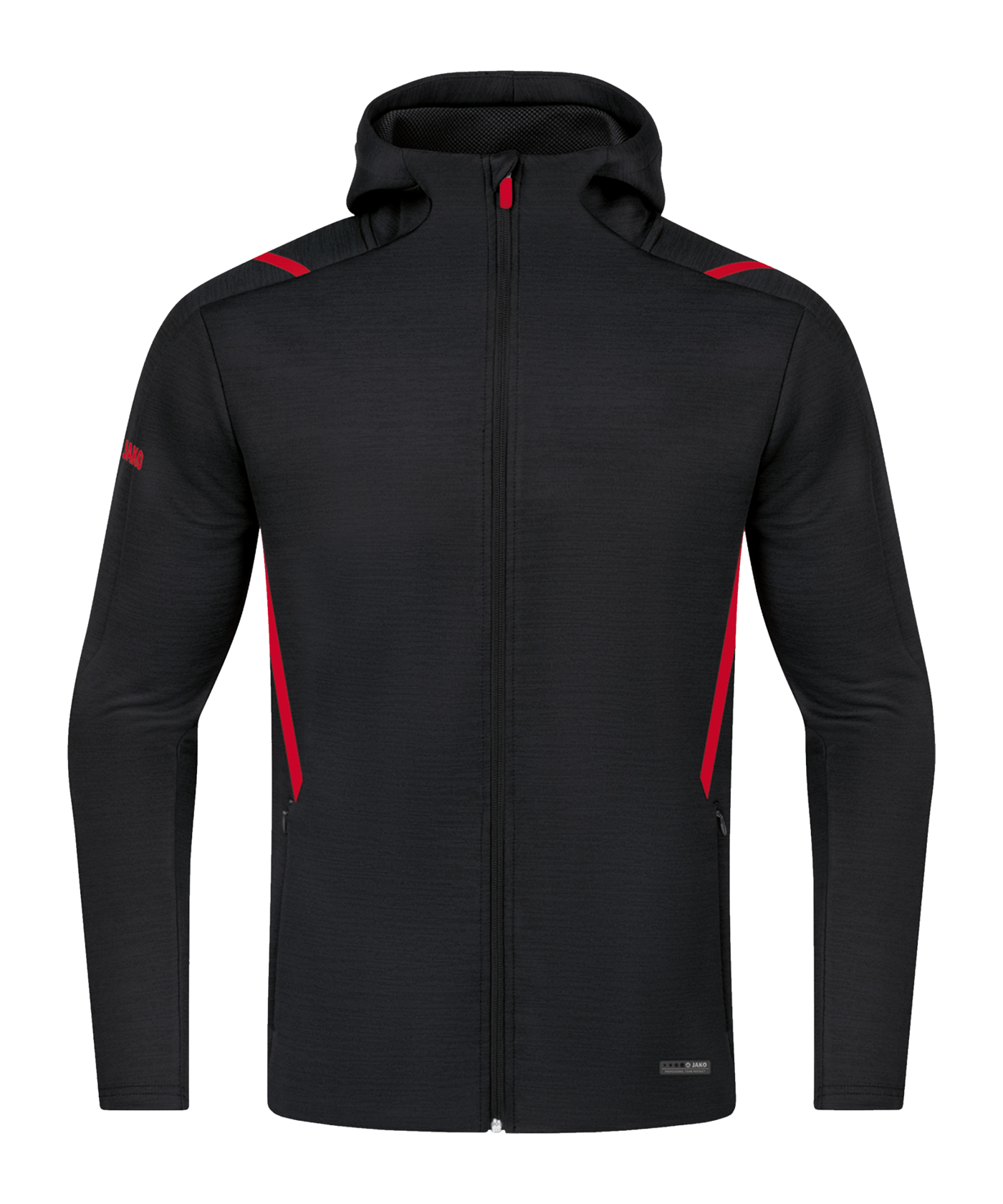 JAKO Challenge Freizeit Kapuzenjacke Rot F502 - schwarz