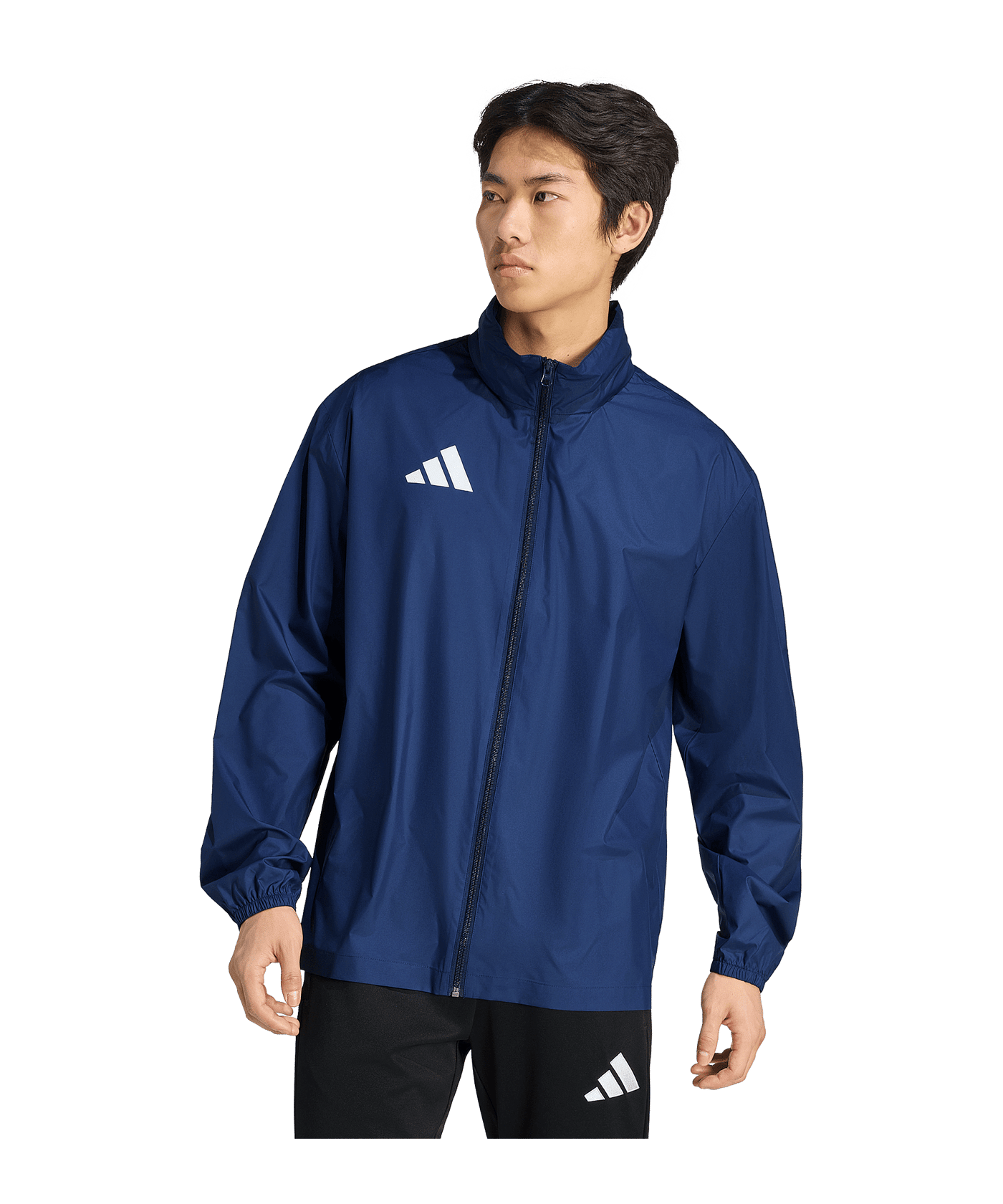 adidas Entrada 26 Regenjacke Dunkelblau - weiss