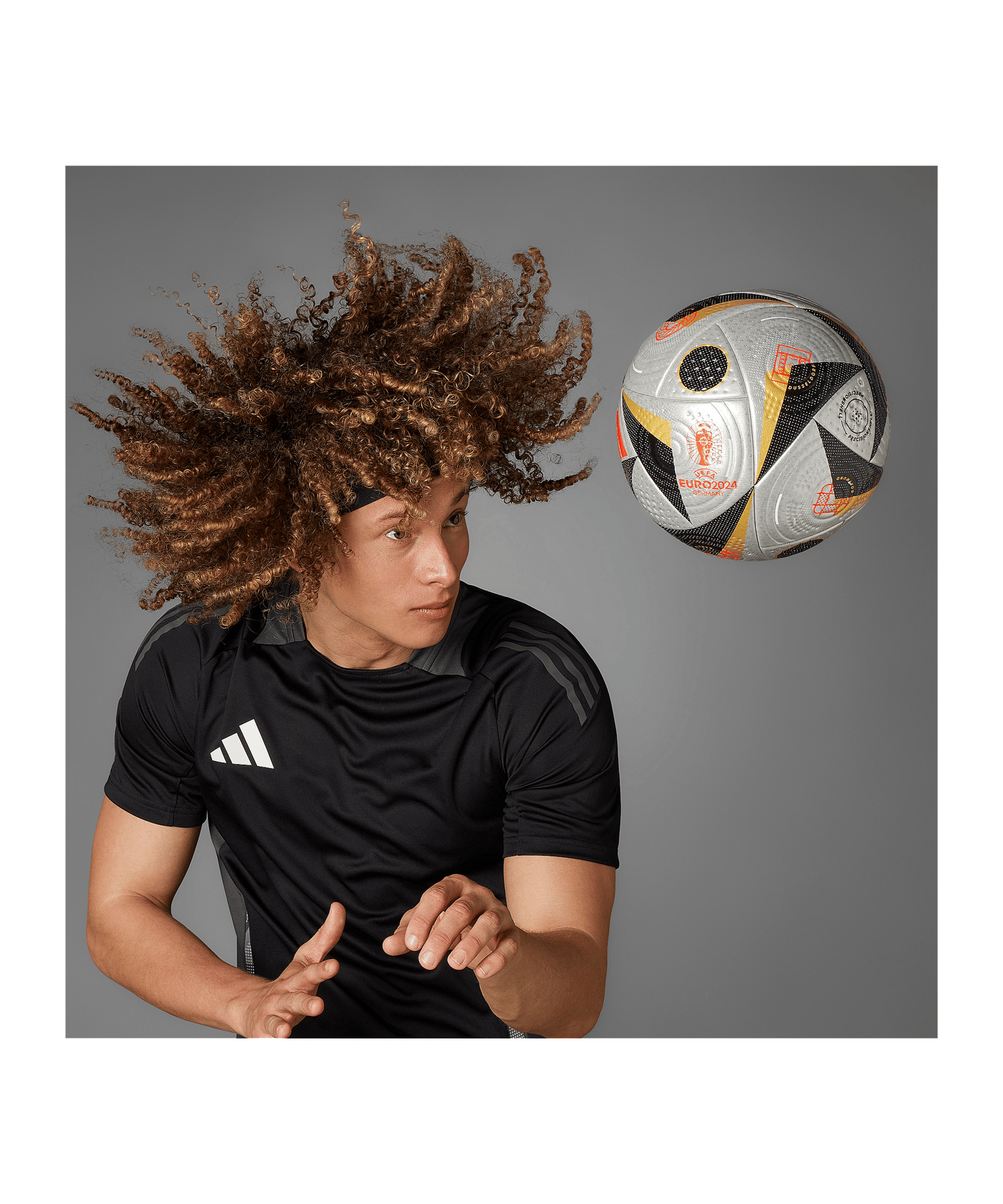adidas Pro EM 2024 Final Spielball Silber - silber