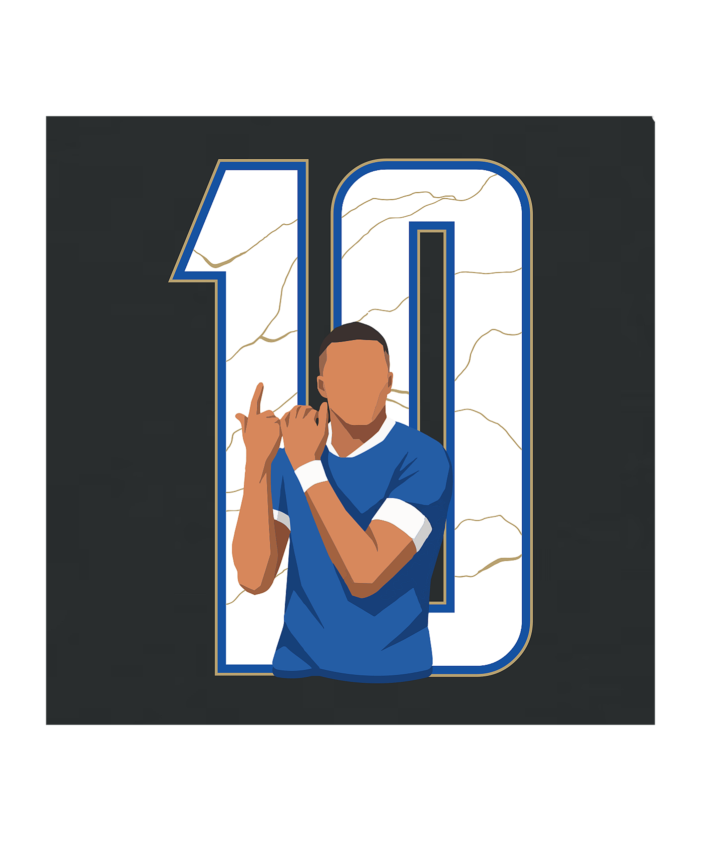 11teamsports Frankreich "THE FRENCH FLASH" T-Shirt WM 2026 Schwarz - schwarz