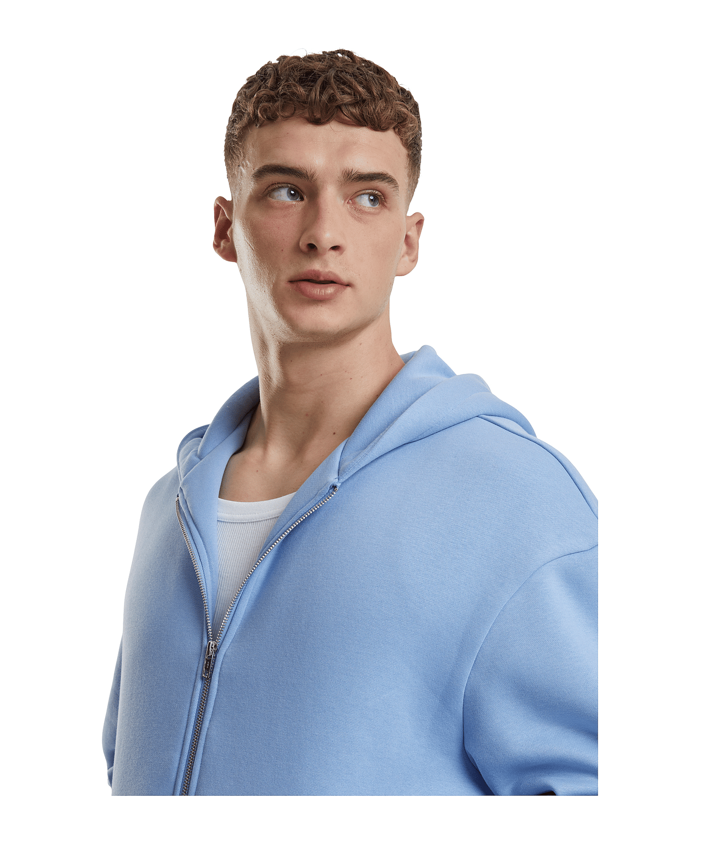 Urban Classic Fluffy Kapuzenjacke Blau - blau