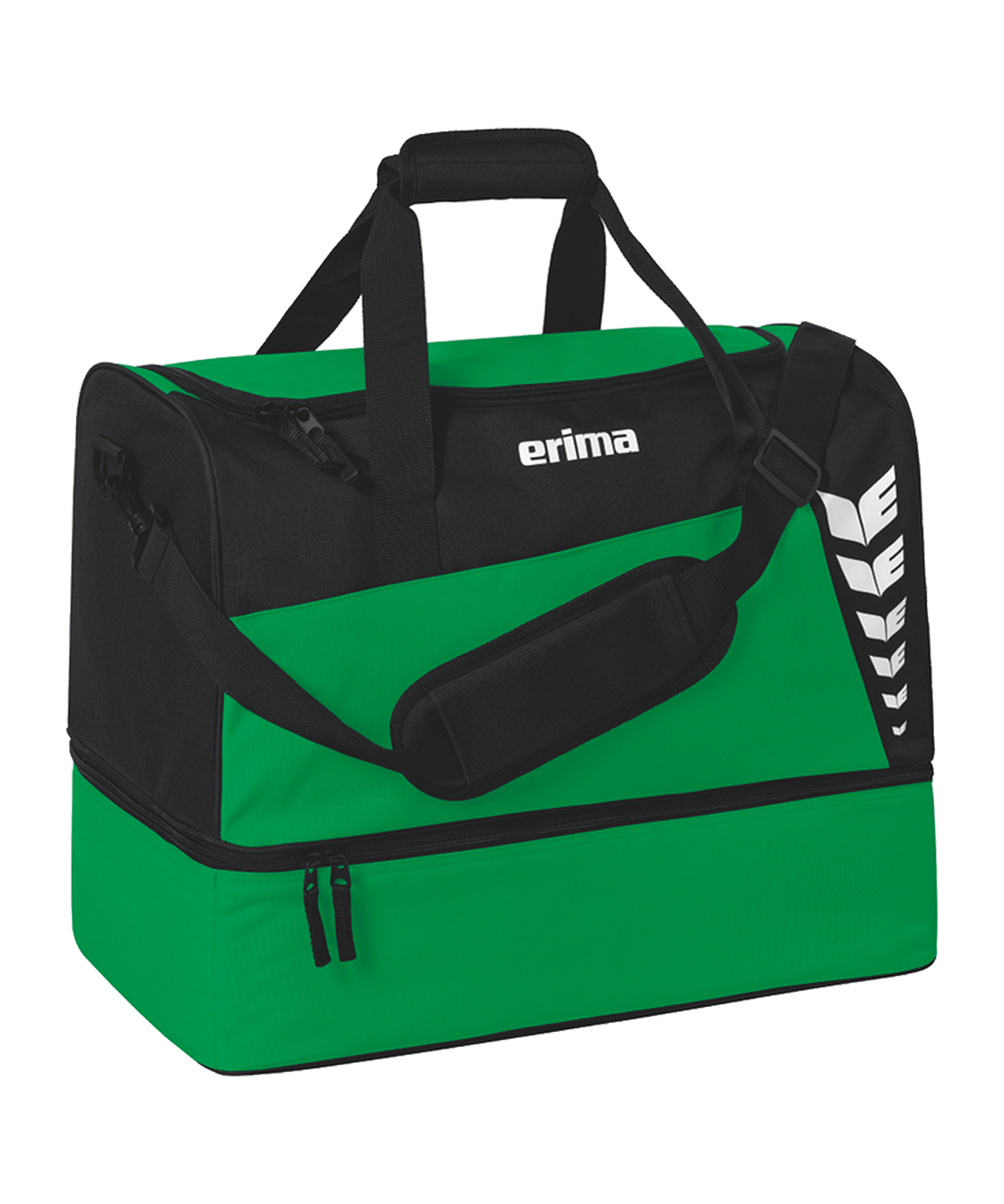 Erima Six Wings Sporttasche mit Bodenfach Gr. M Grün Schwarz - gruen
