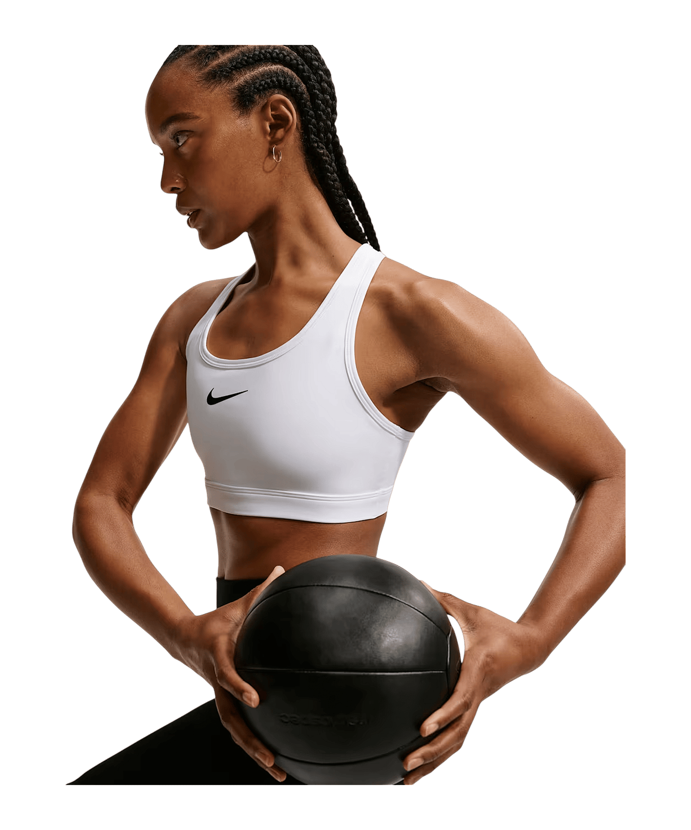 Nike Swoosh Medium Support Sport-BH Damen Weiß F100 - weiss