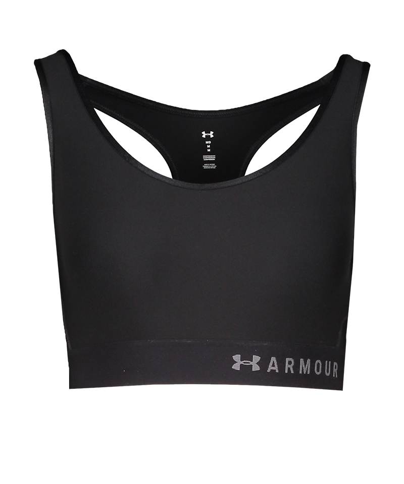Under Armour Mid Keyhole Bra Sport-BH Damen F001 - schwarz