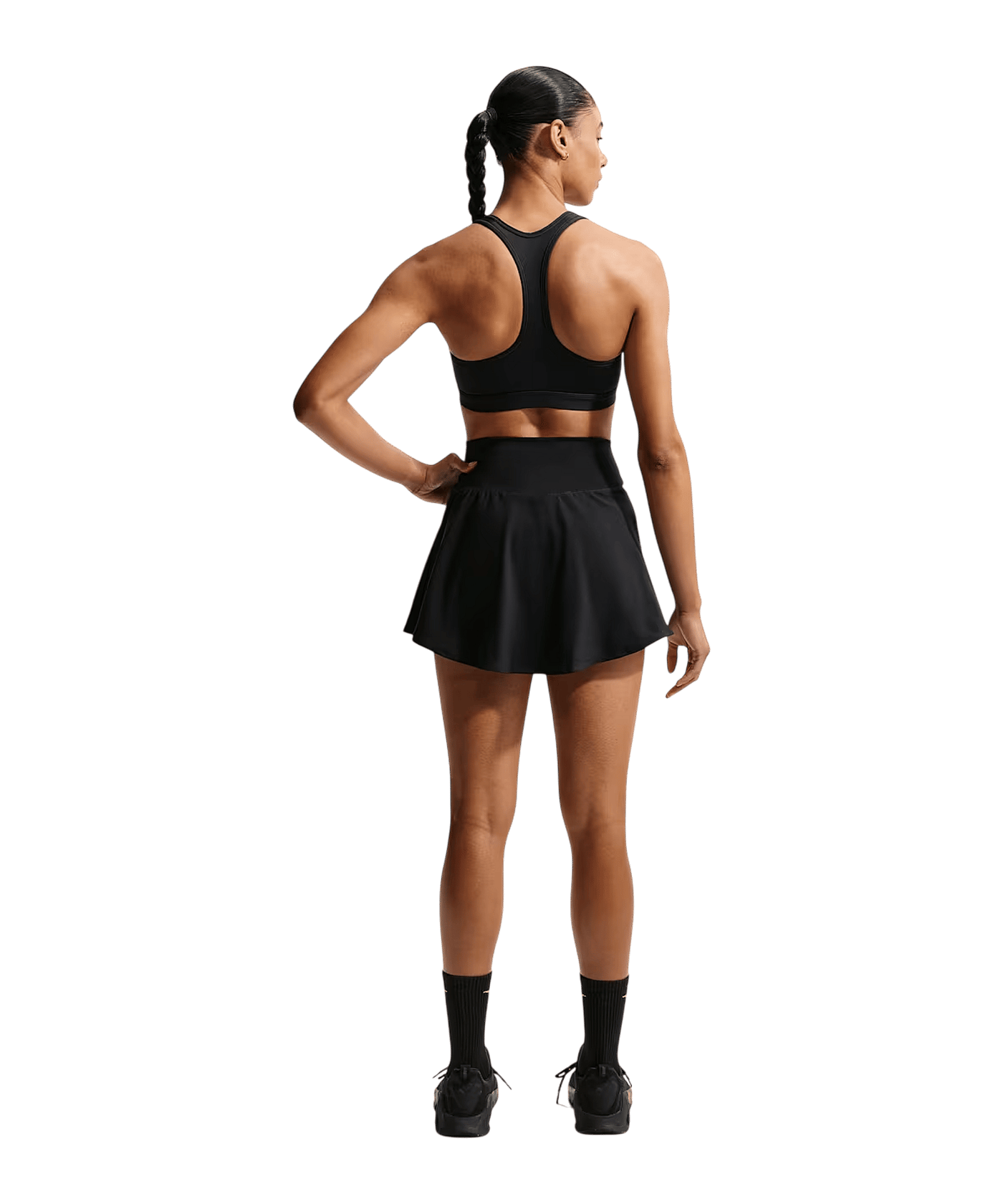 Nike Swoosh Medium Support Sport-BH Damen Schwarz F010 - schwarz