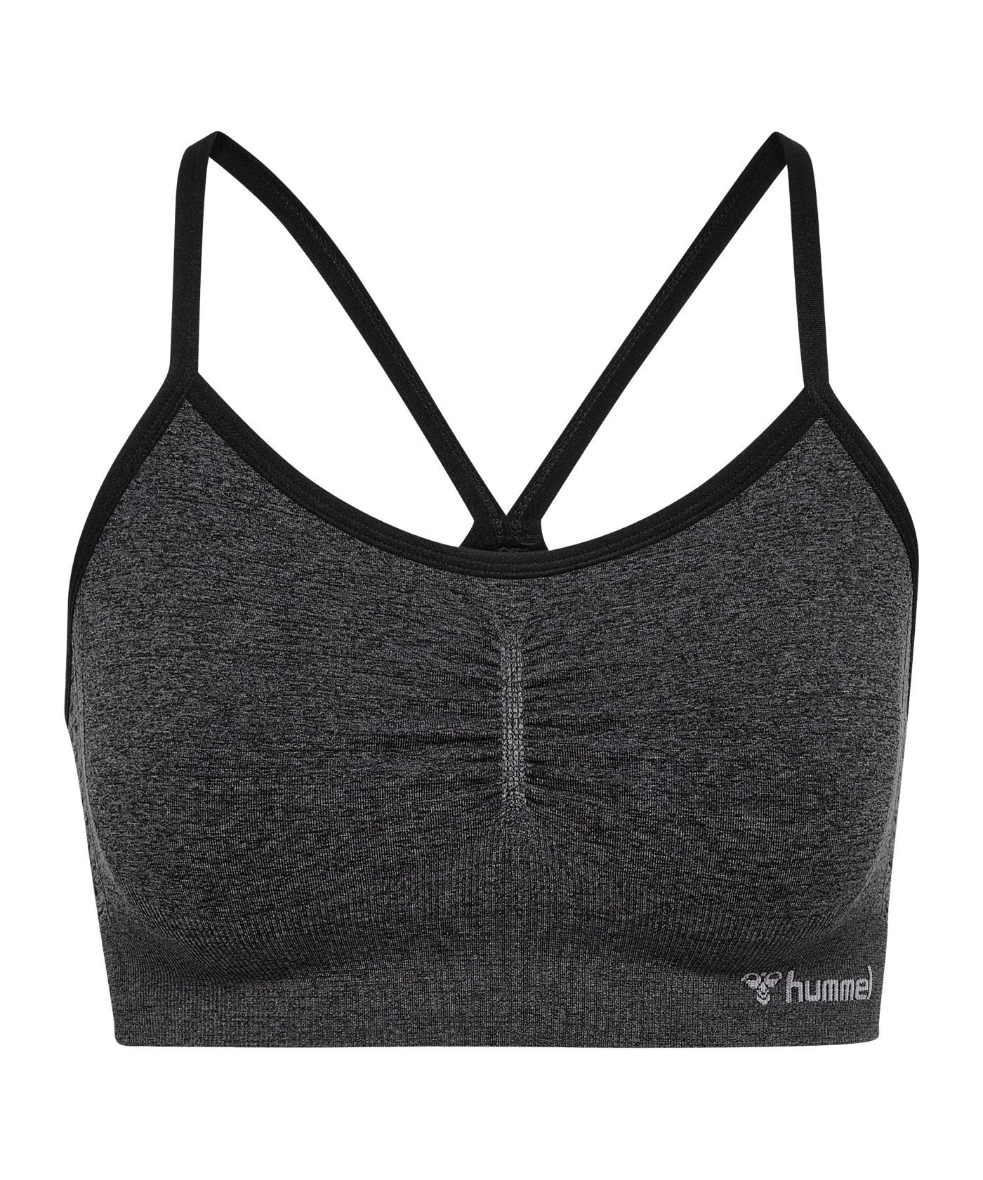 Hummel CI Seamless Scrunch Sport-BH Damen Schwarz F2508 - schwarz