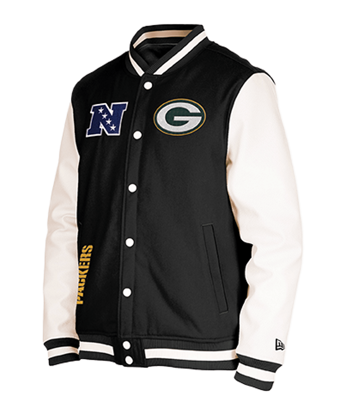 New Era Green Bay Packers Varsity Jacke Schwarz - schwarz
