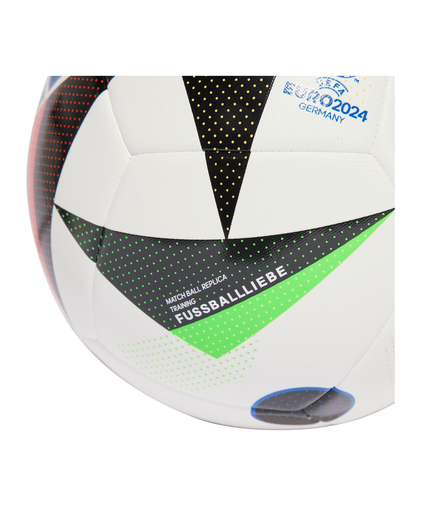 adidas Fussballliebe TRN Trainingsball EM 2024 Weiss Schwarz Blau - weiss