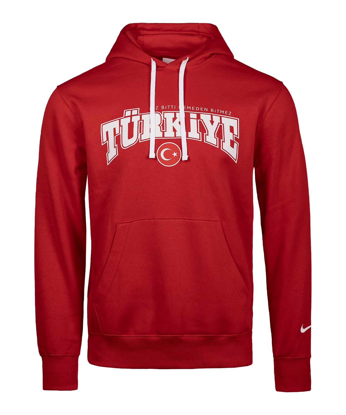 Nike TFF Türkei Biz Bitti Demeden Bitmez Hoody Rot Ftffio9035bitzmezrot - rot