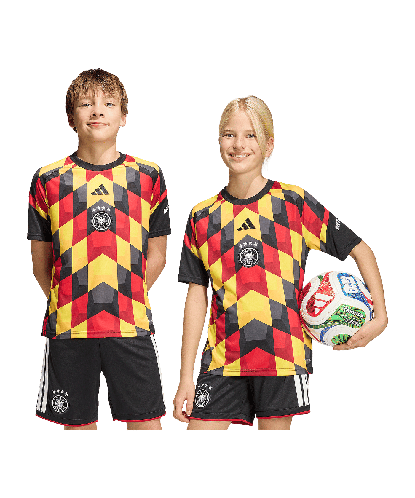 adidas DFB Deutschland Prematch Trikot Home WM 2026 Kids Schwarz - schwarz