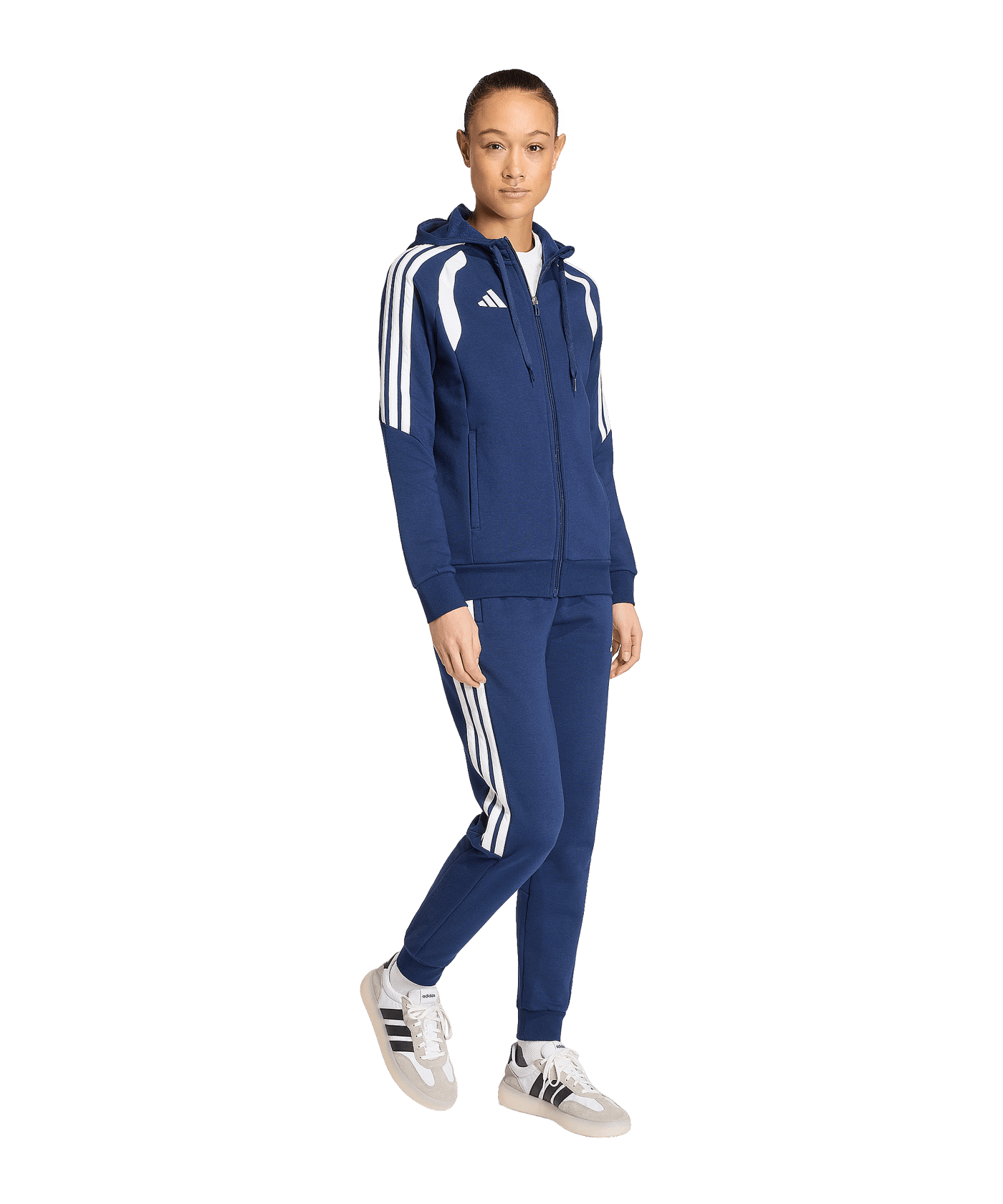 adidas Tiro 26 League Kapuzenjacke Damen Dunkelblau - weiss