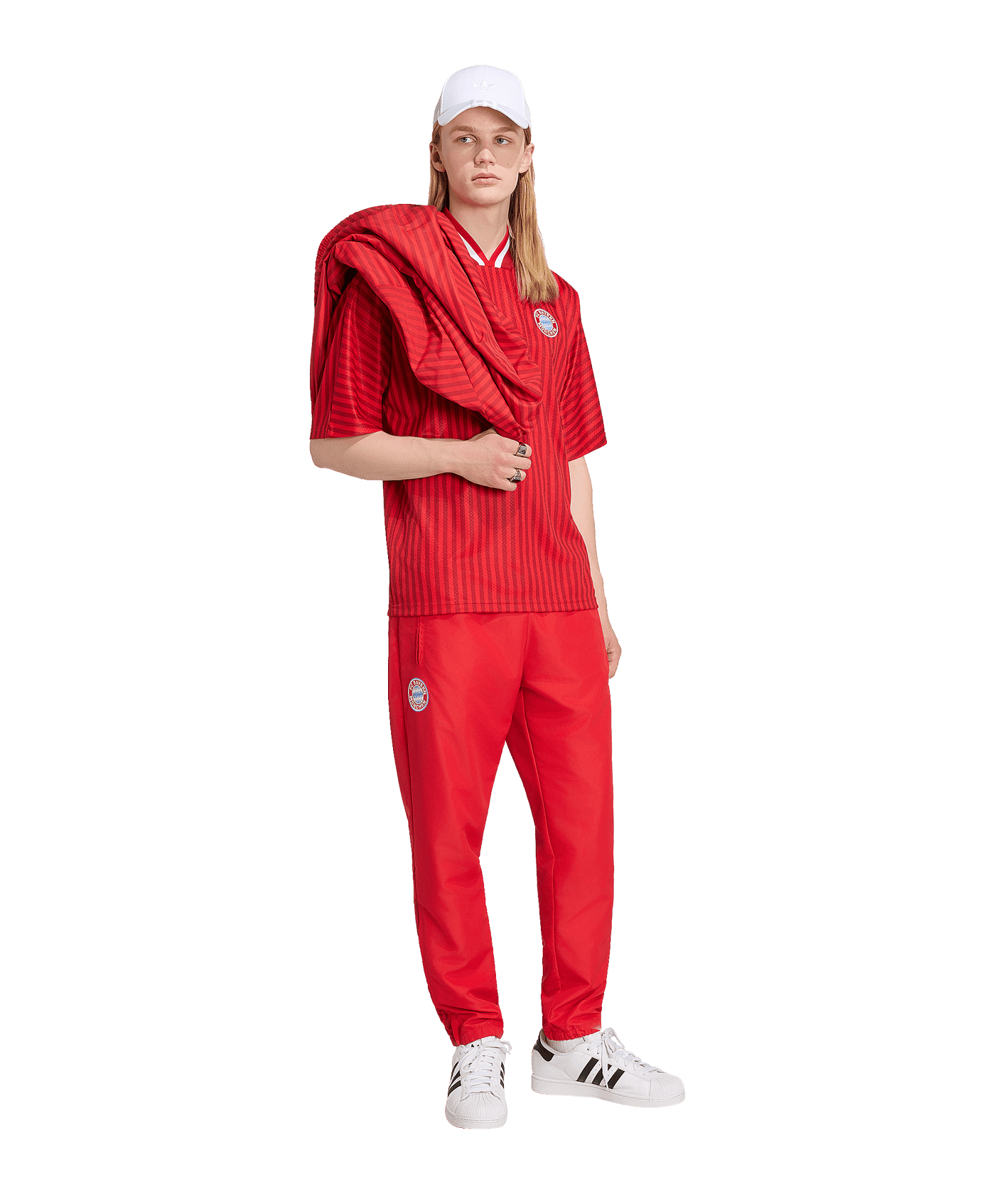 adidas FC Bayern München Stadium Track Hose Rot - rot