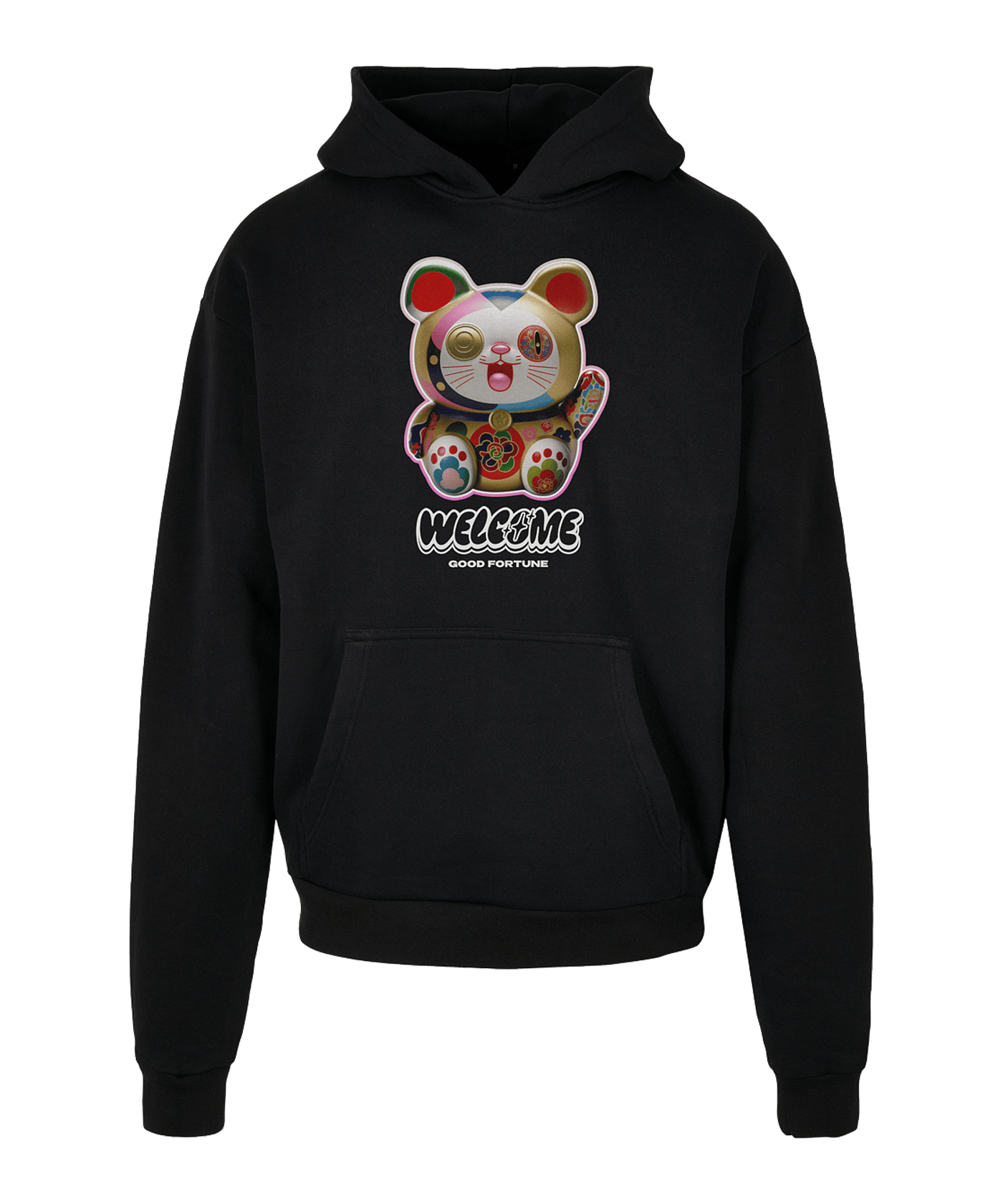 Mister Tee Welcome Cat Oversized Hoody Schwarz - schwarz