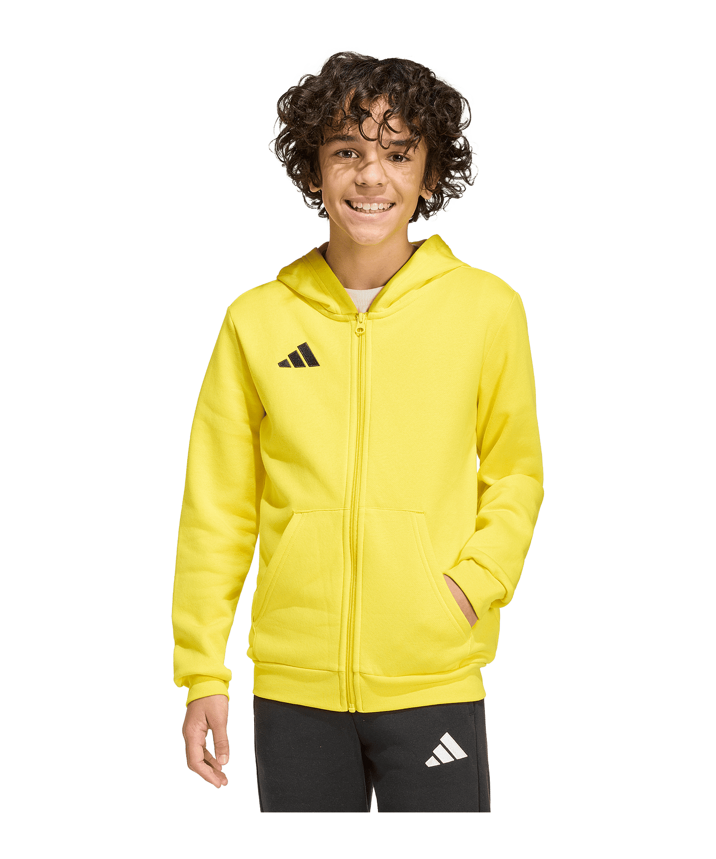 adidas Entrada26 Kapuzenjacke Kids Gelb - gelb