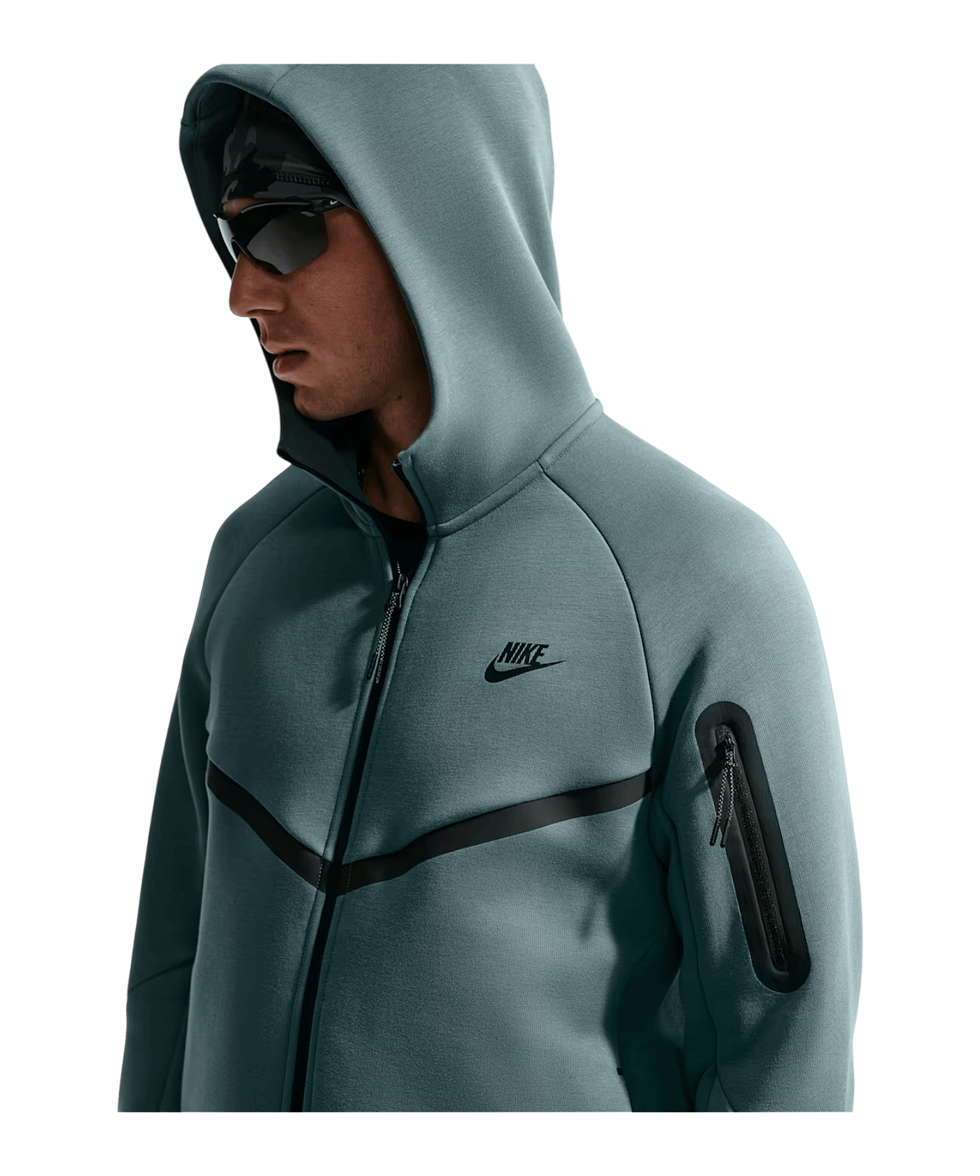 Nike Tech Fleece Kapuzenjacke Grün - gruen