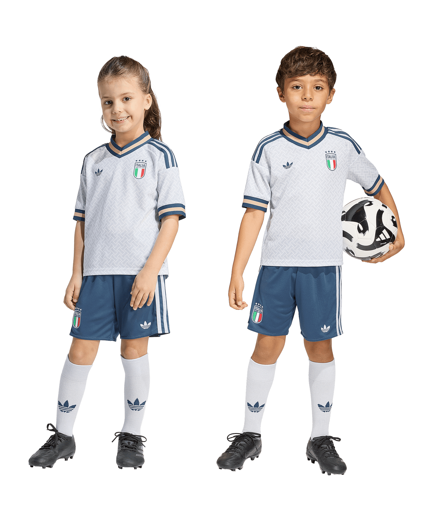 adidas FIGC Italien Trikot Set Away WM 2026 Kids Blau - blau