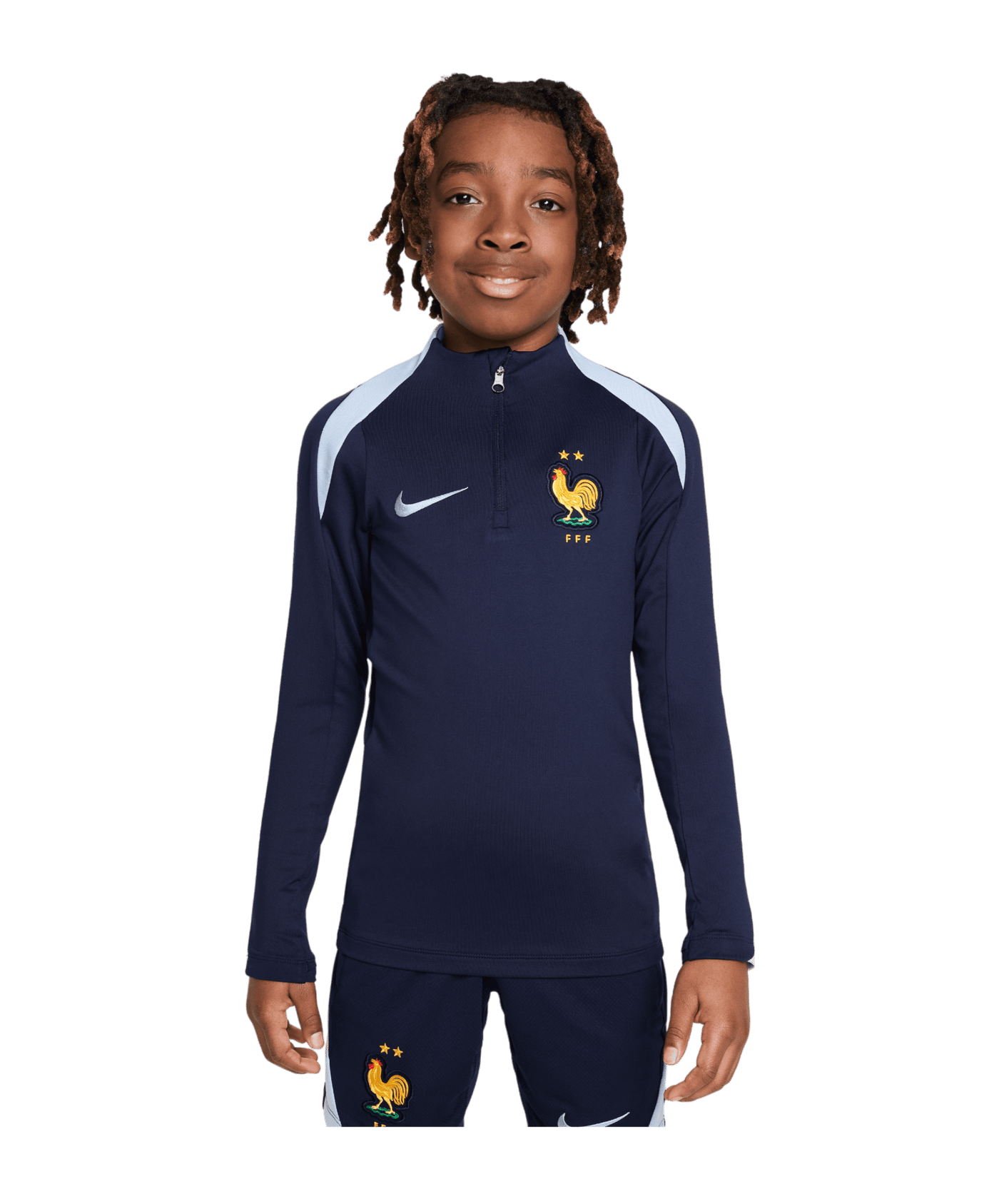 Nike Frankreich Drill Top EM 2024 Kids Blau F498 - blau