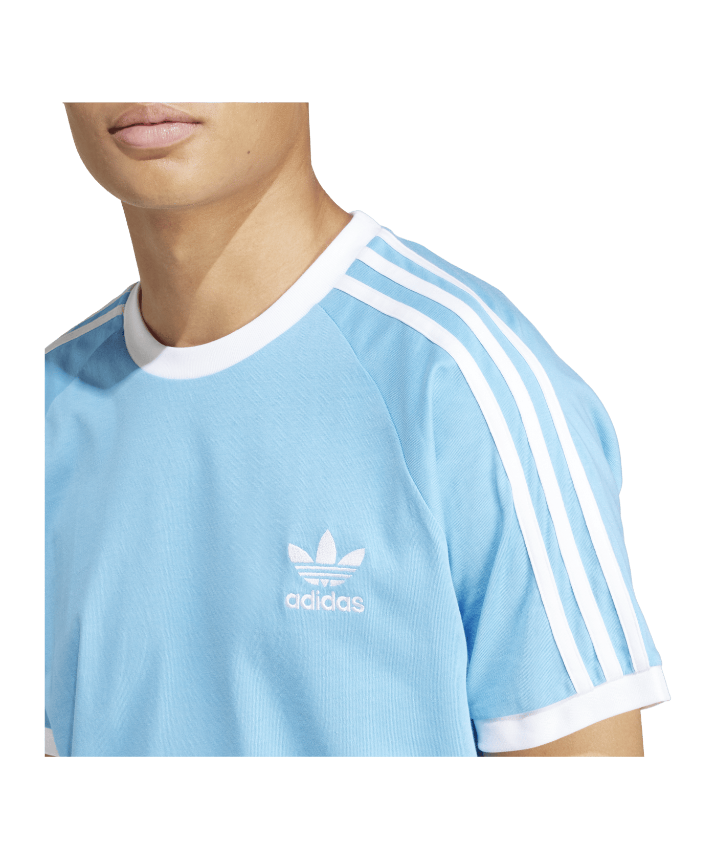 adidas Originals Adicolor 3 Stripes T-Shirt Blau - blau