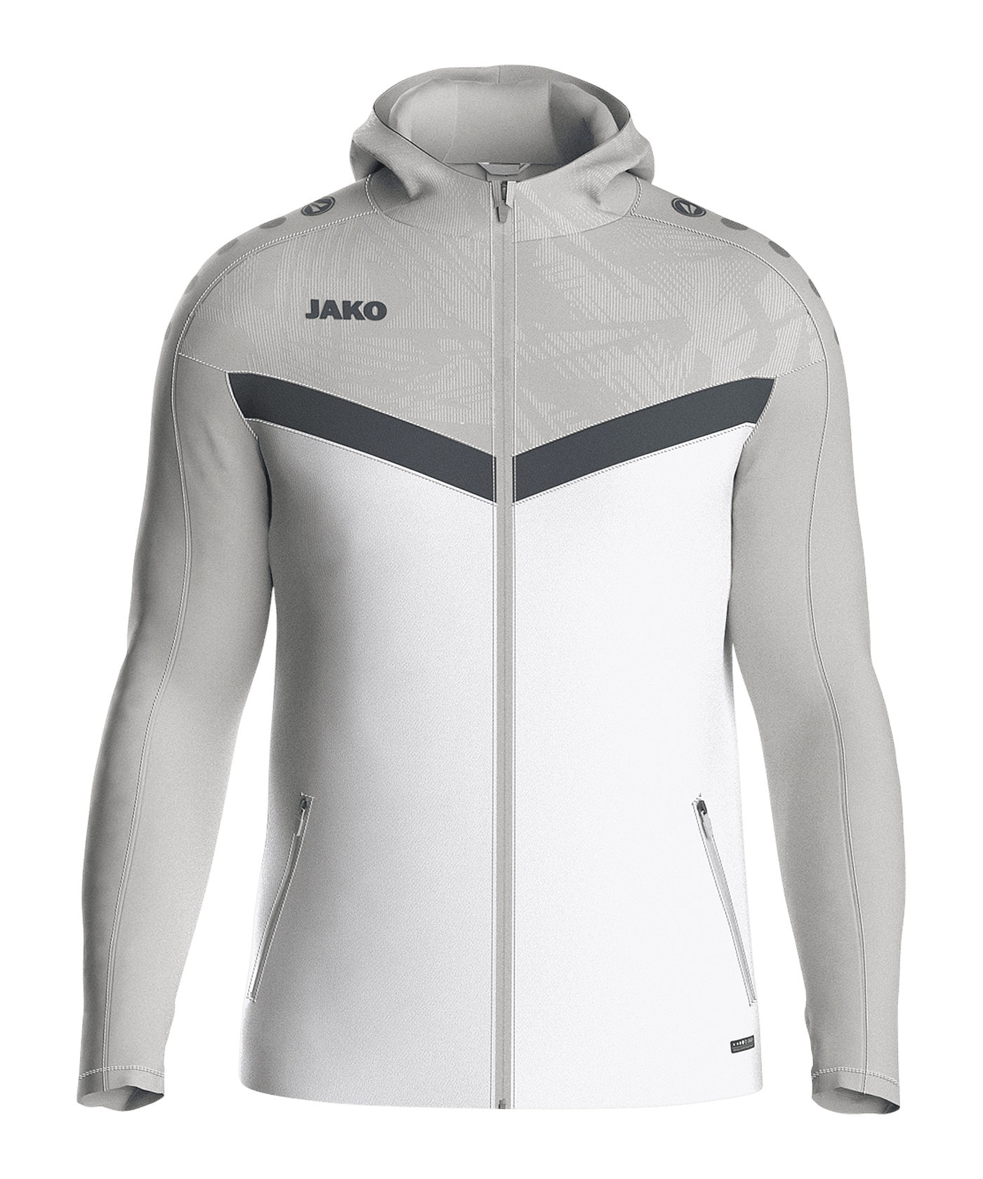 JAKO Icon Kapuzenjacke Kids Weiss Grau F016 - weiss