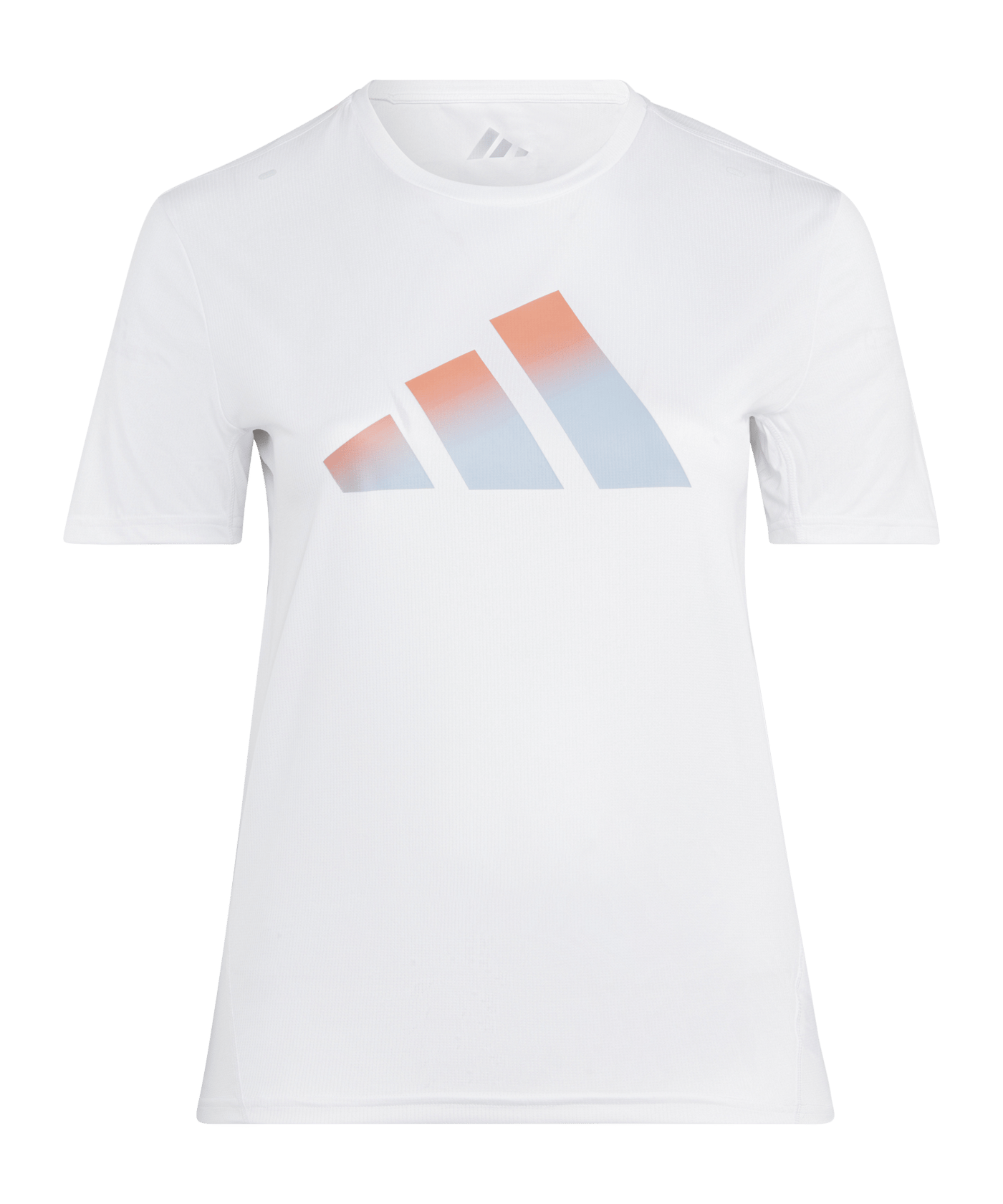 adidas Run Icons 3 Bar Logo Tee White - weiss