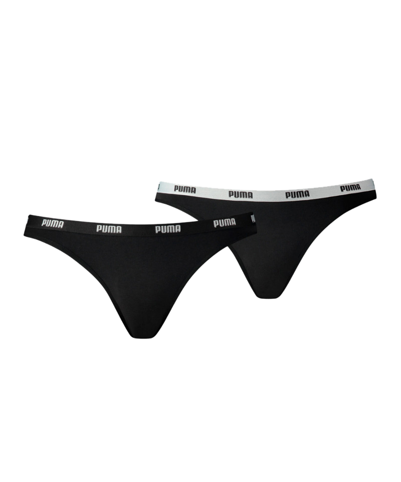 PUMA Iconic Slip 2er Pack Damen Schwarz F200 - schwarz