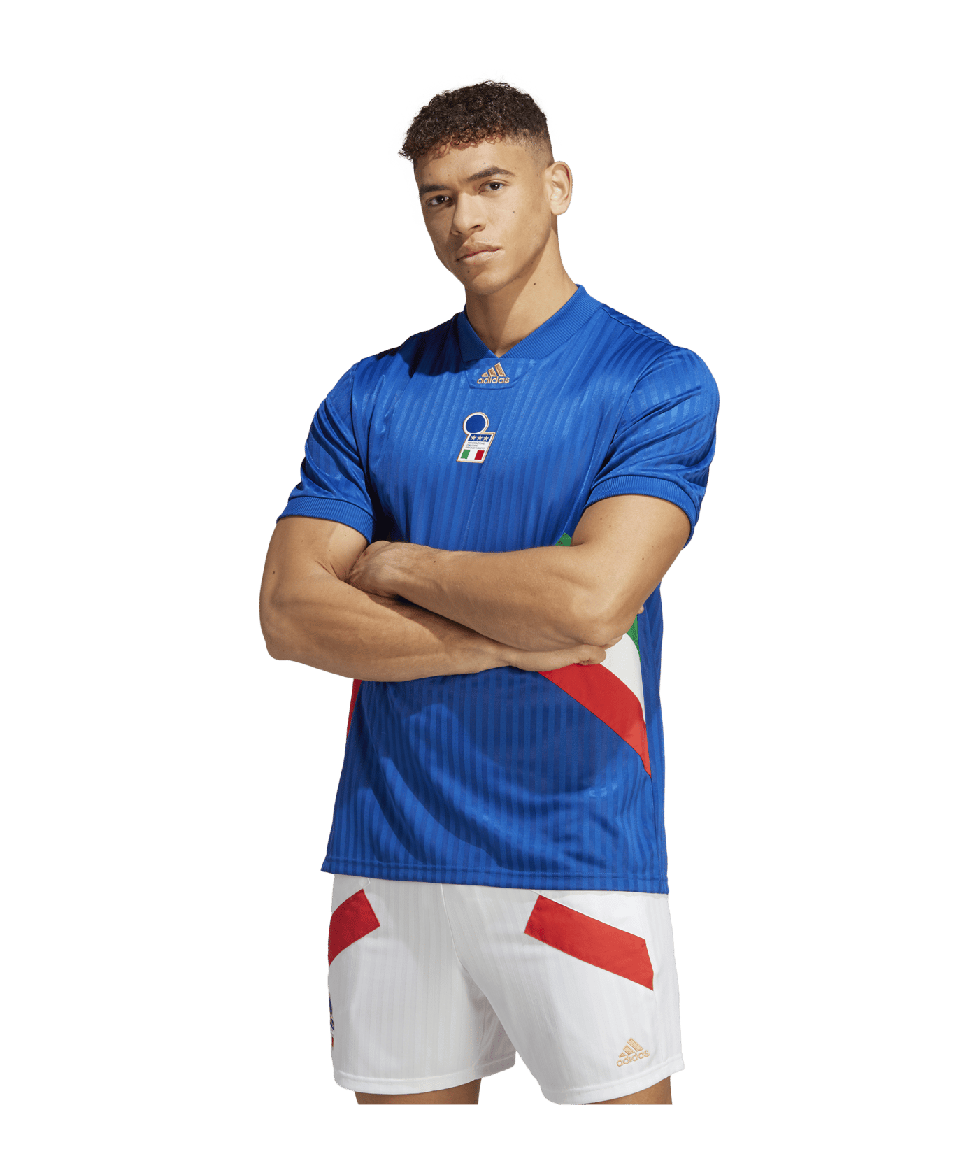 adidas Italien Icon Trikot Blau - blau